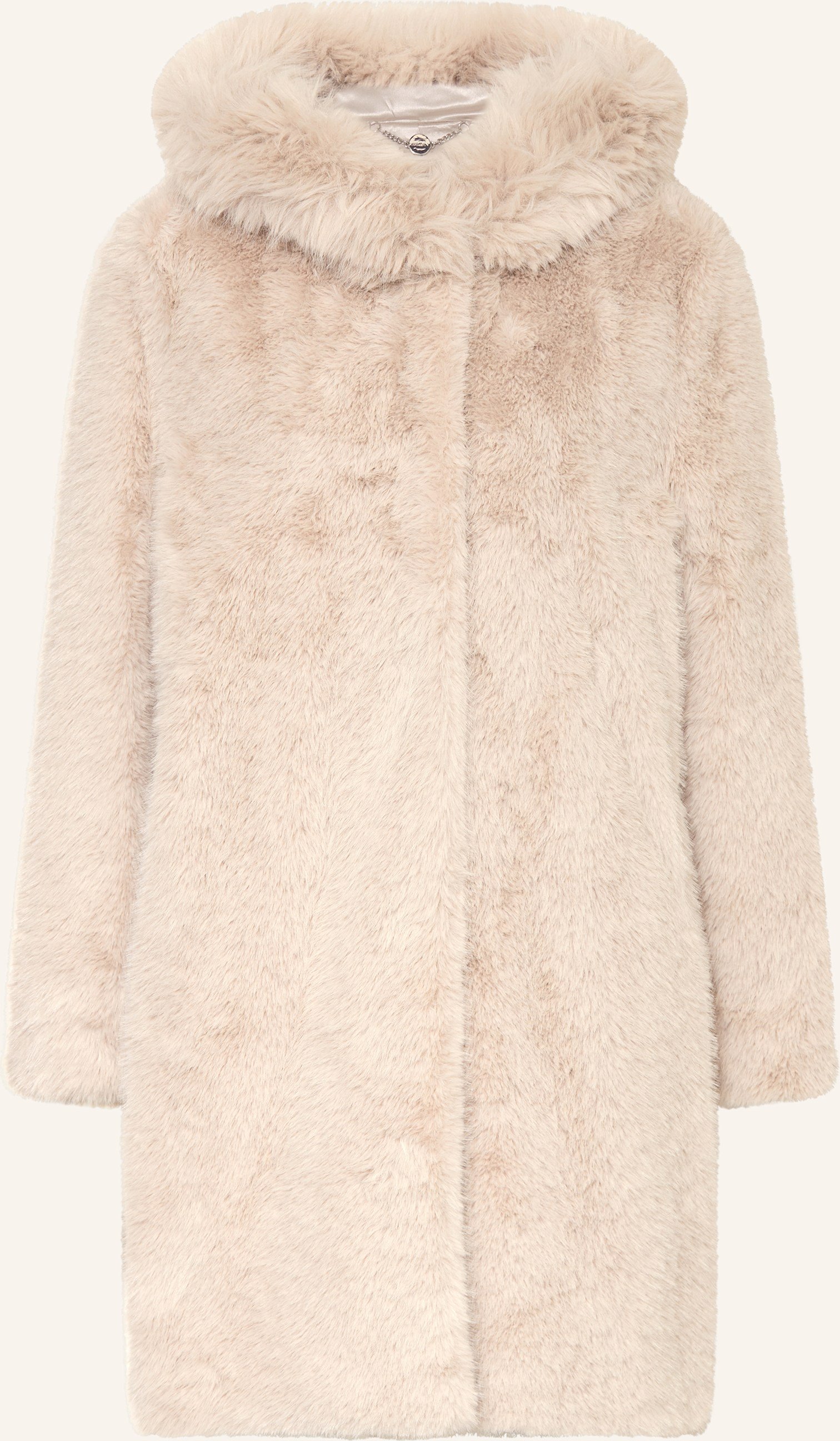 Marc Cain Kunstpelz-Mantel weiss