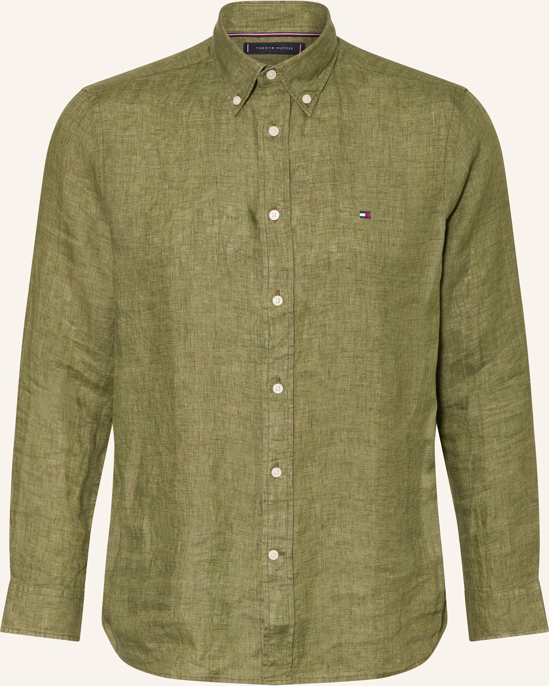 Tommy Hilfiger Leinenhemd Regular Fit gruen