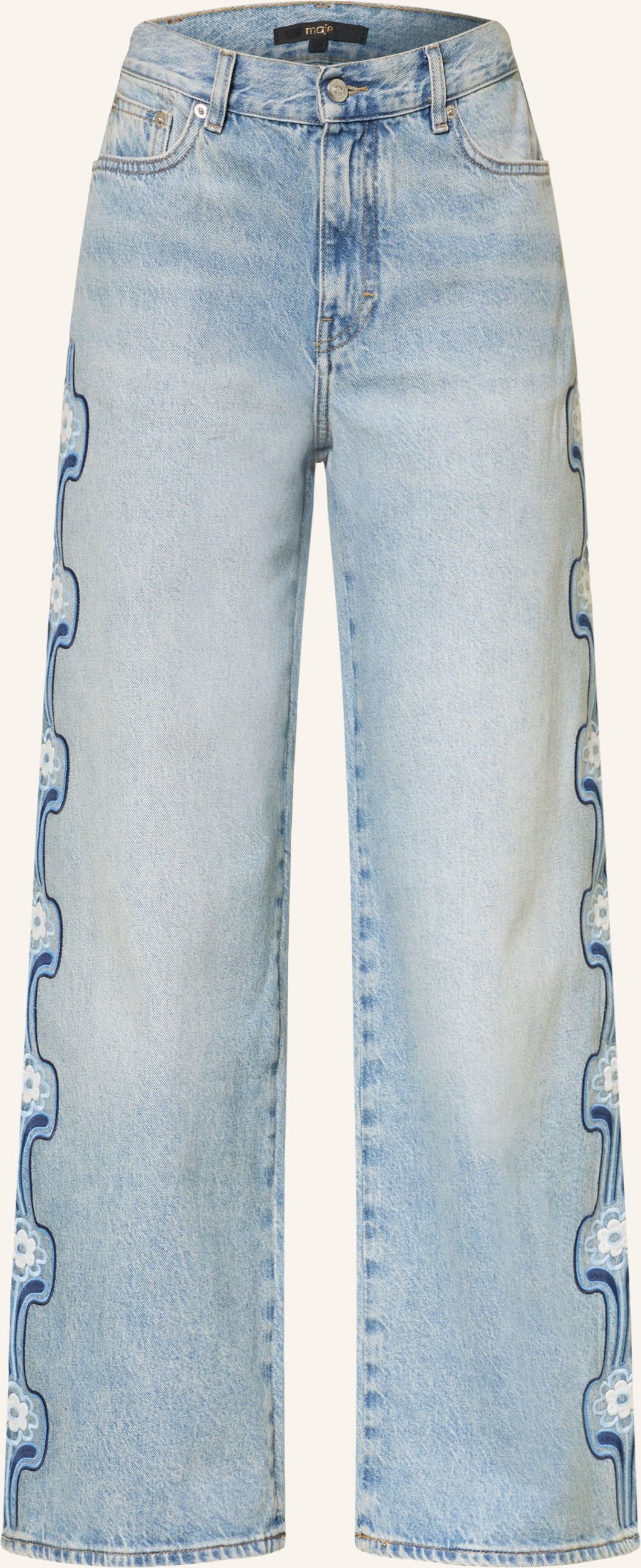 Maje Wide Leg Jeans blau