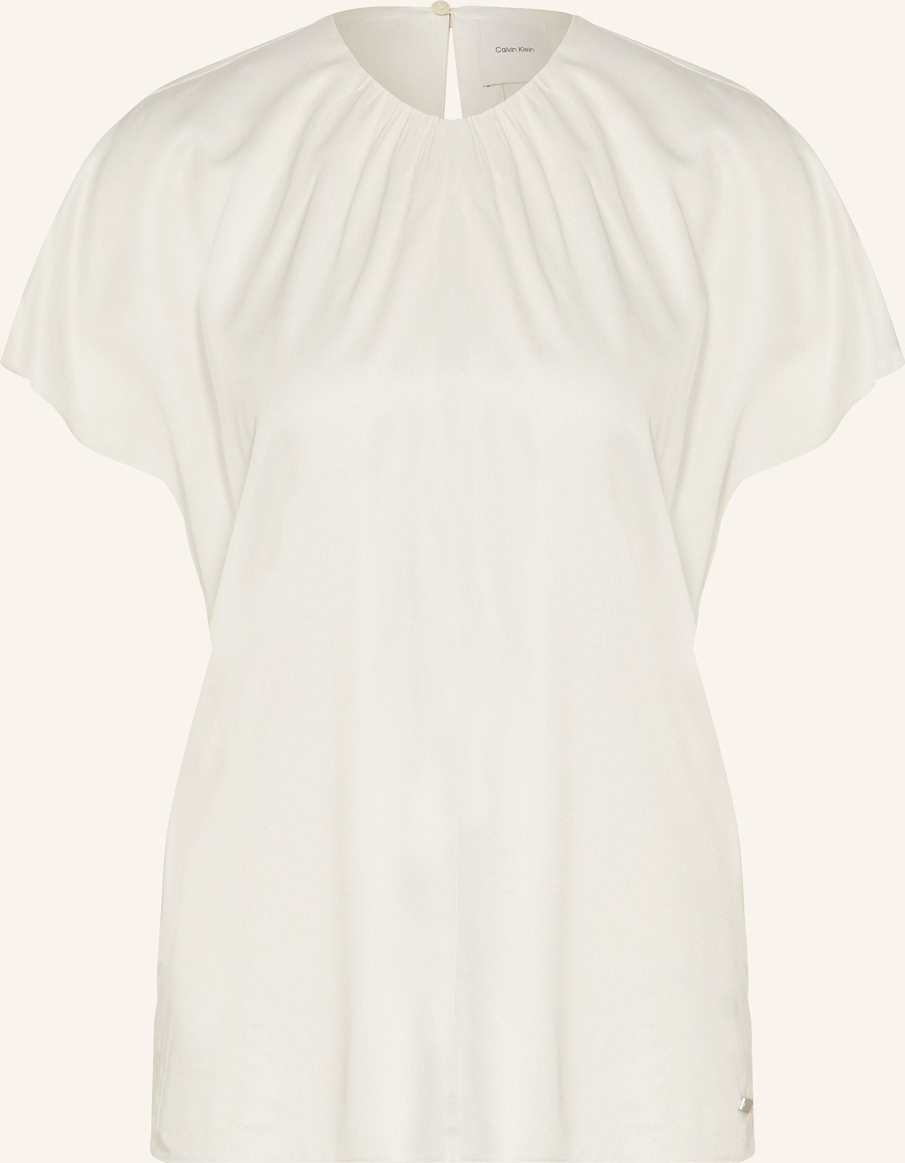 Calvin Klein Blusenshirt Aus Satin weiss