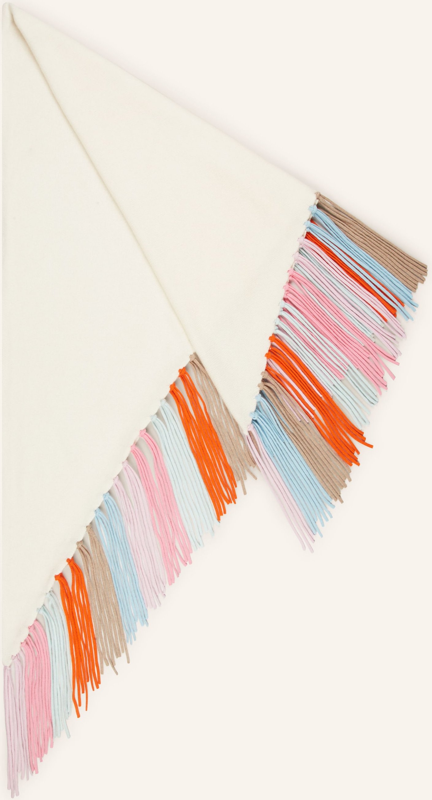 Herzens Dreieckstuch Mit Cashmere weiss