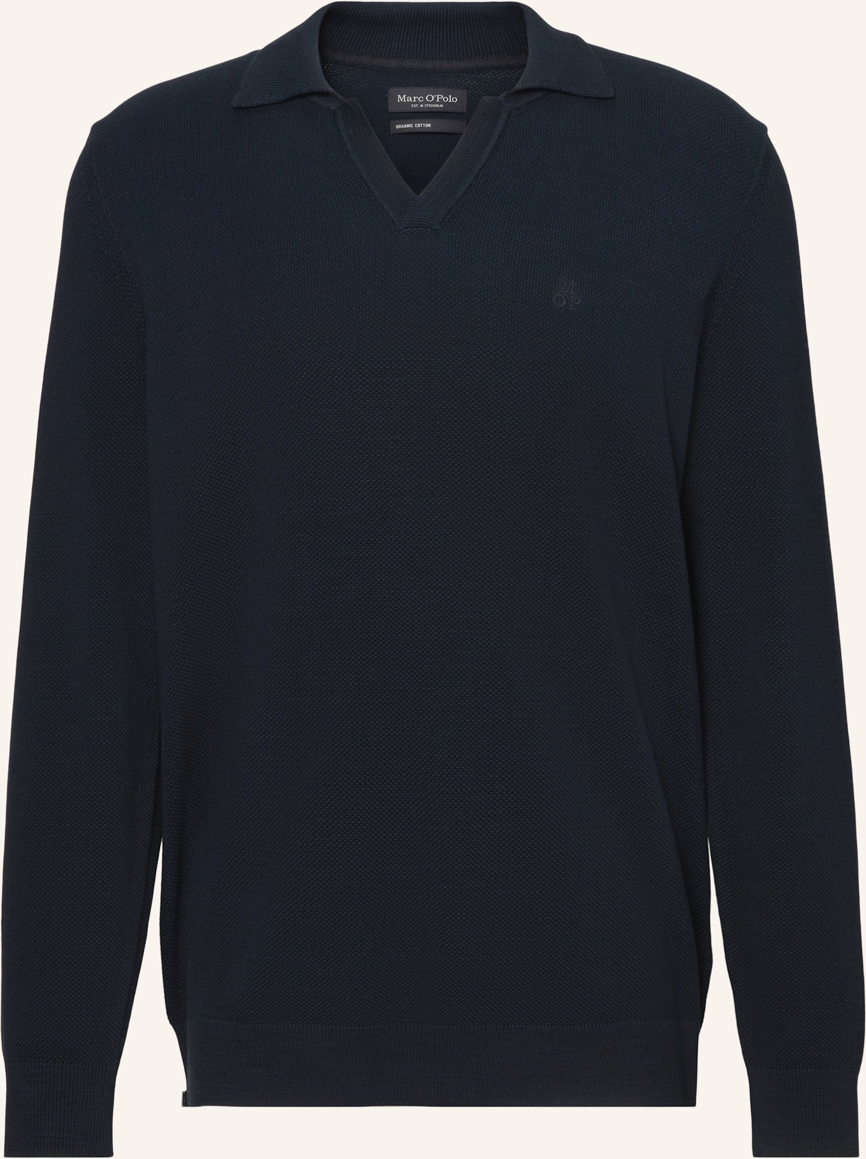 Marc O'polo Strick-Poloshirt blau