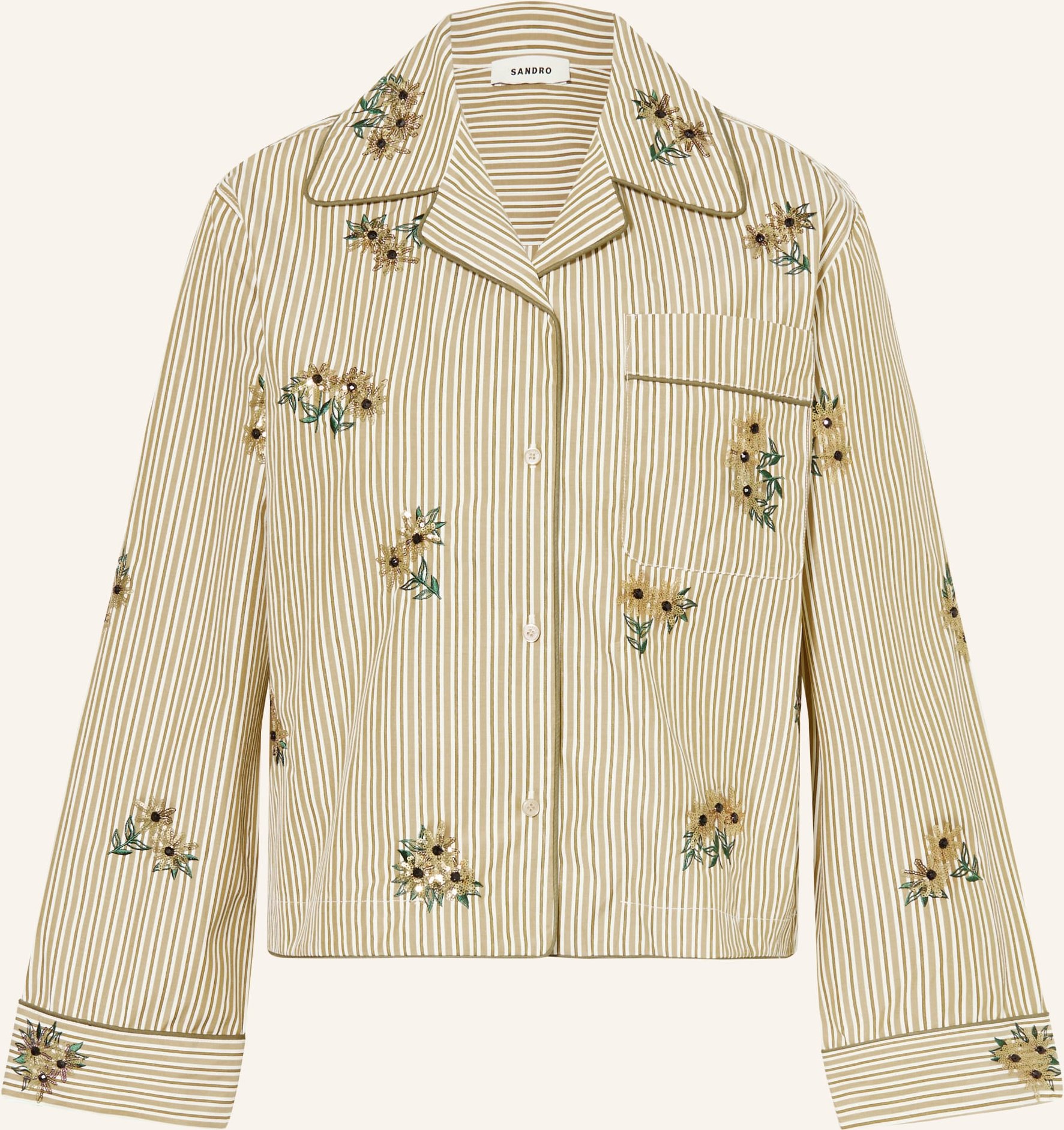 Sandro Bluse Mit Pailletten gruen