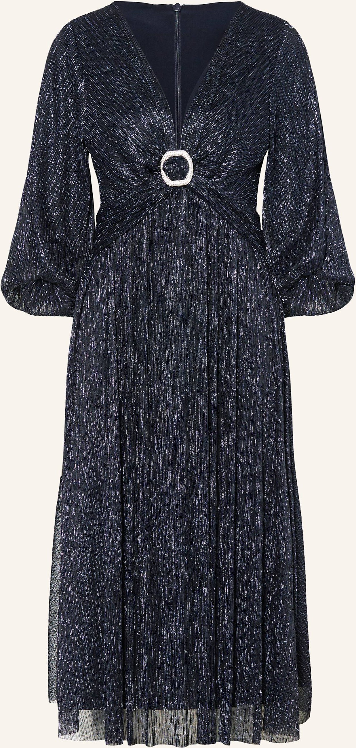 Thumbnail - Joseph Ribkoff Signature Cocktailkleid Mit Glitzergarn Und 3/4-Arm blau