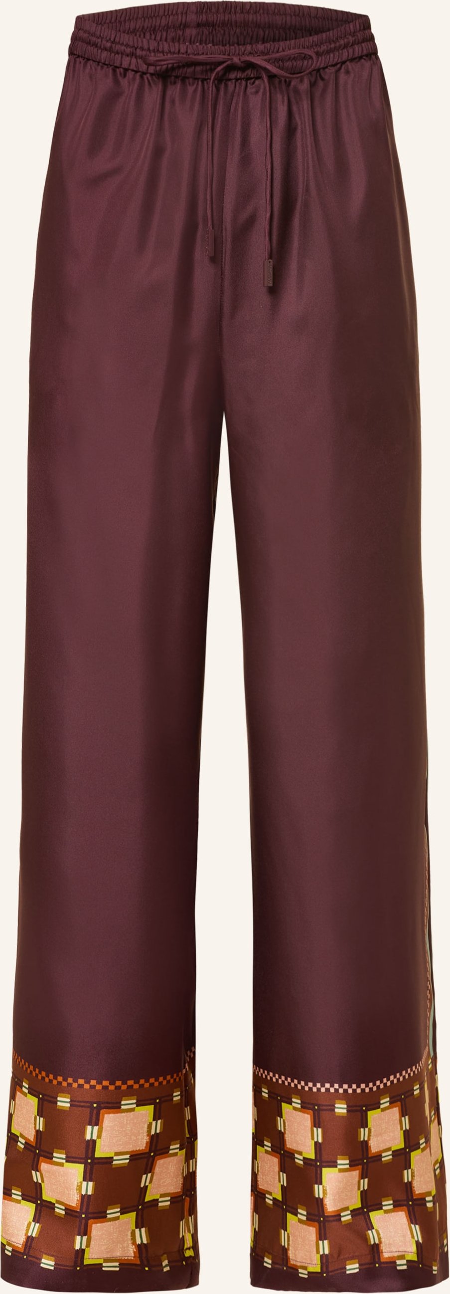 Alémais Marlenehose Wilson Aus Seide rot