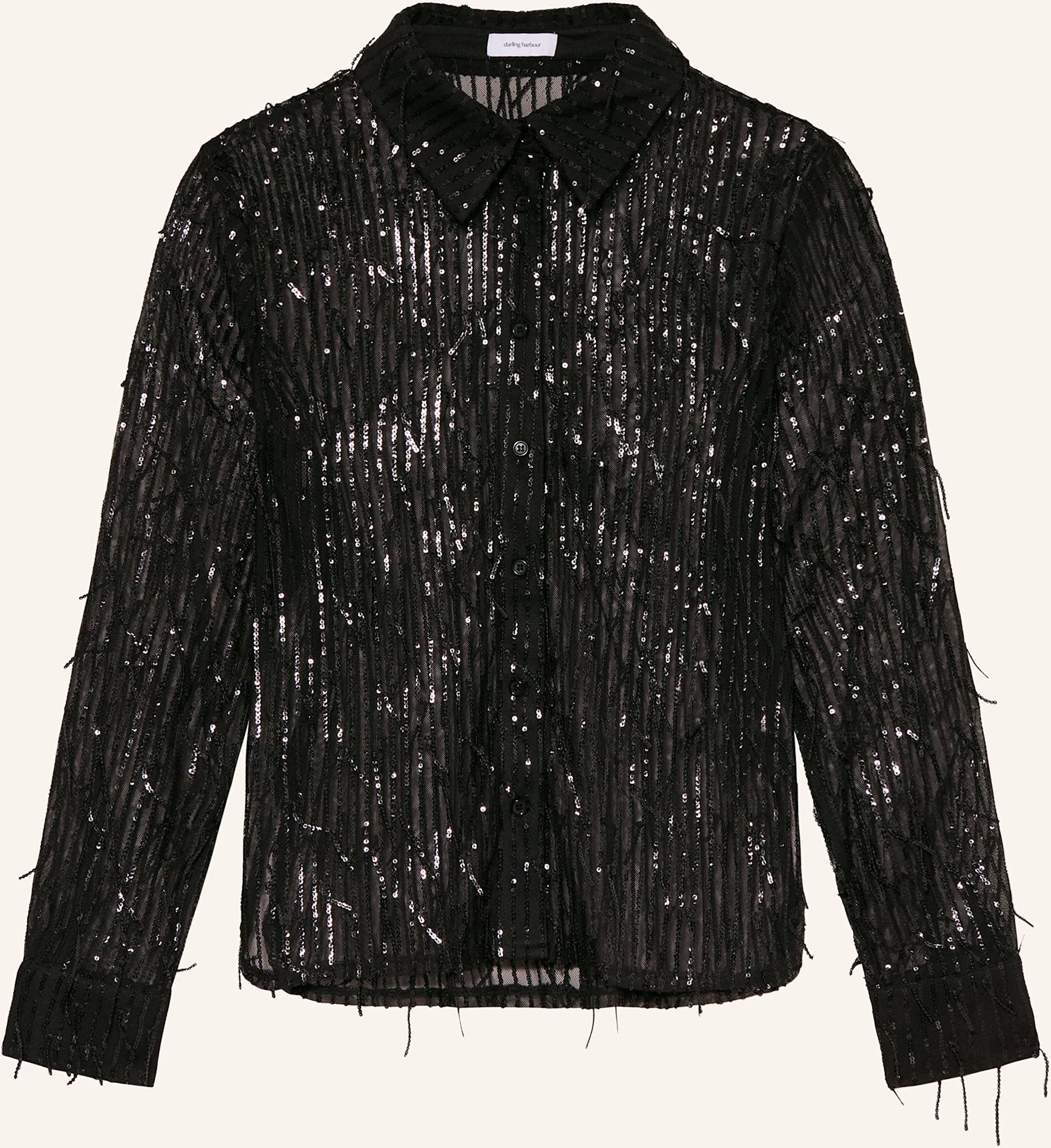 Darling Harbour Hemdbluse Mit Pailletten schwarz