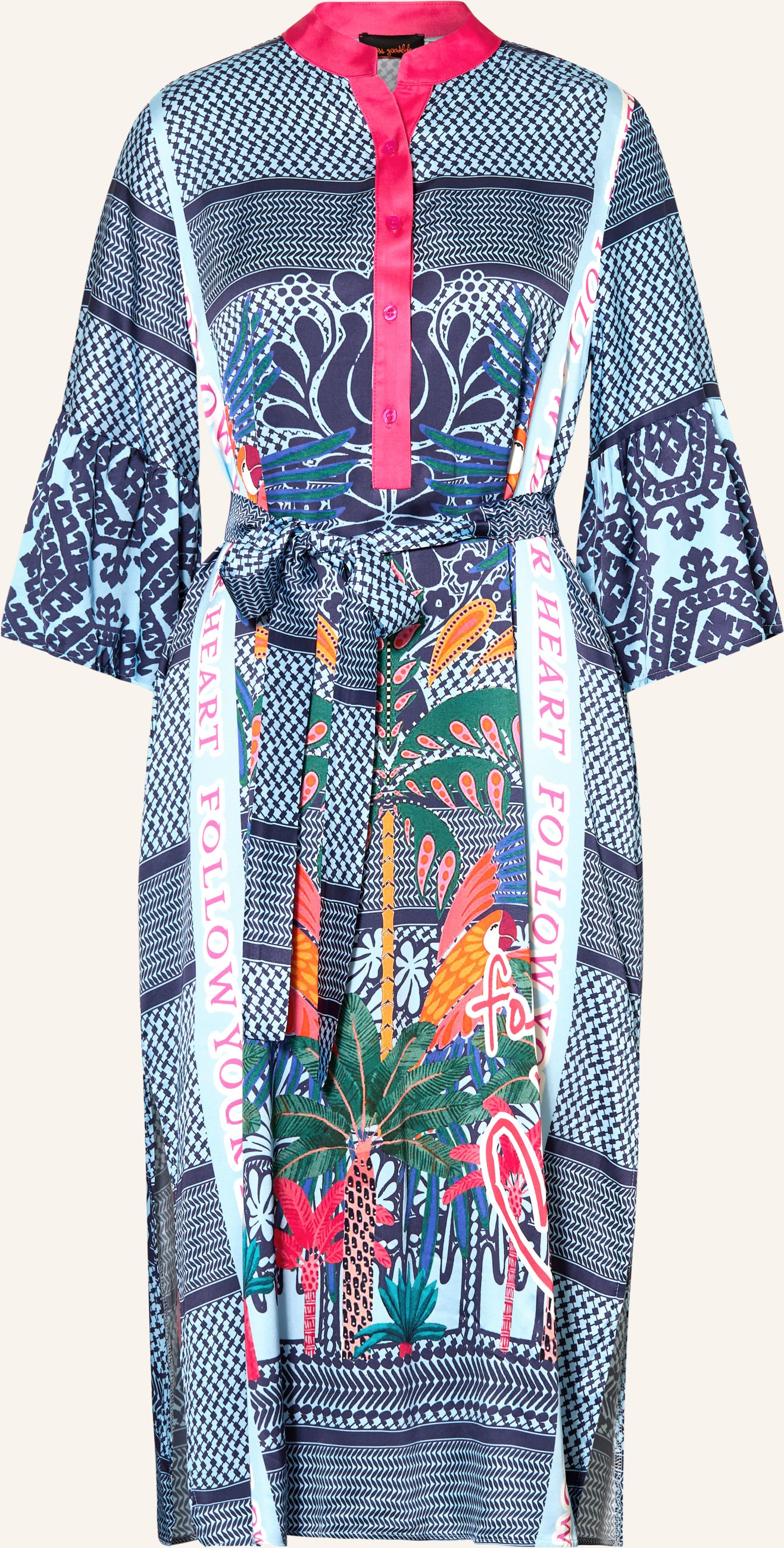 Miss Goodlife Satinkleid Paliflair blau