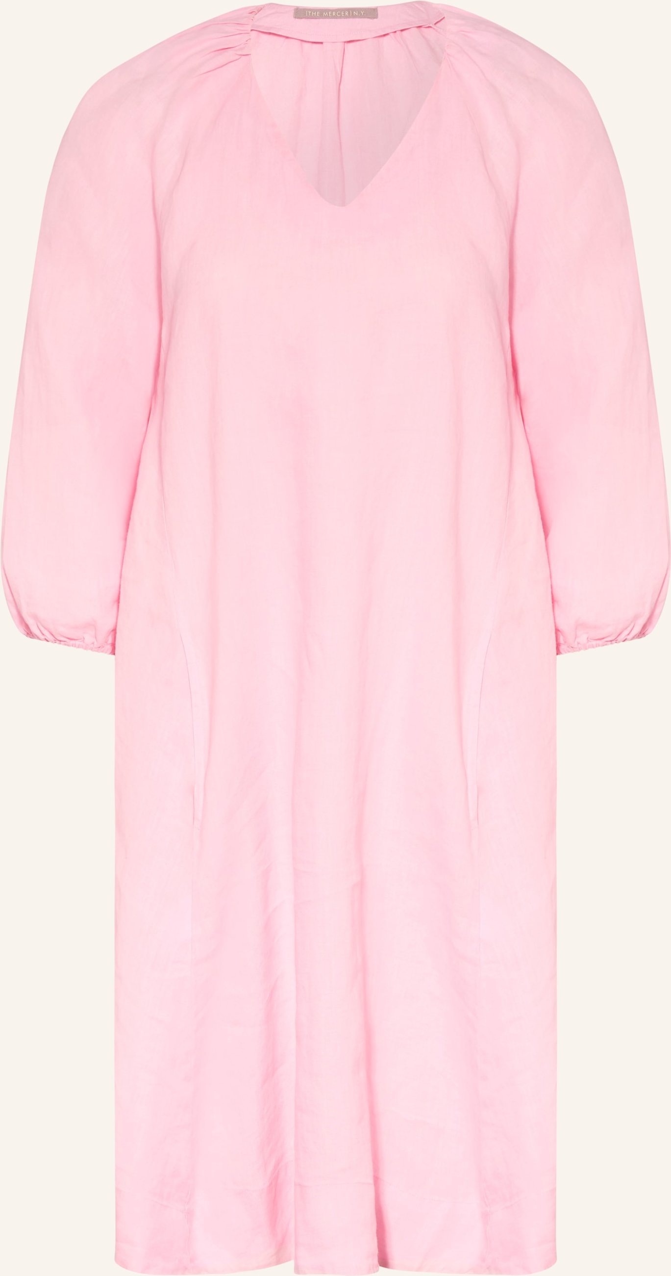 (The Mercer) N.Y. Leinenkleid Mit 3/4-Arm rosa