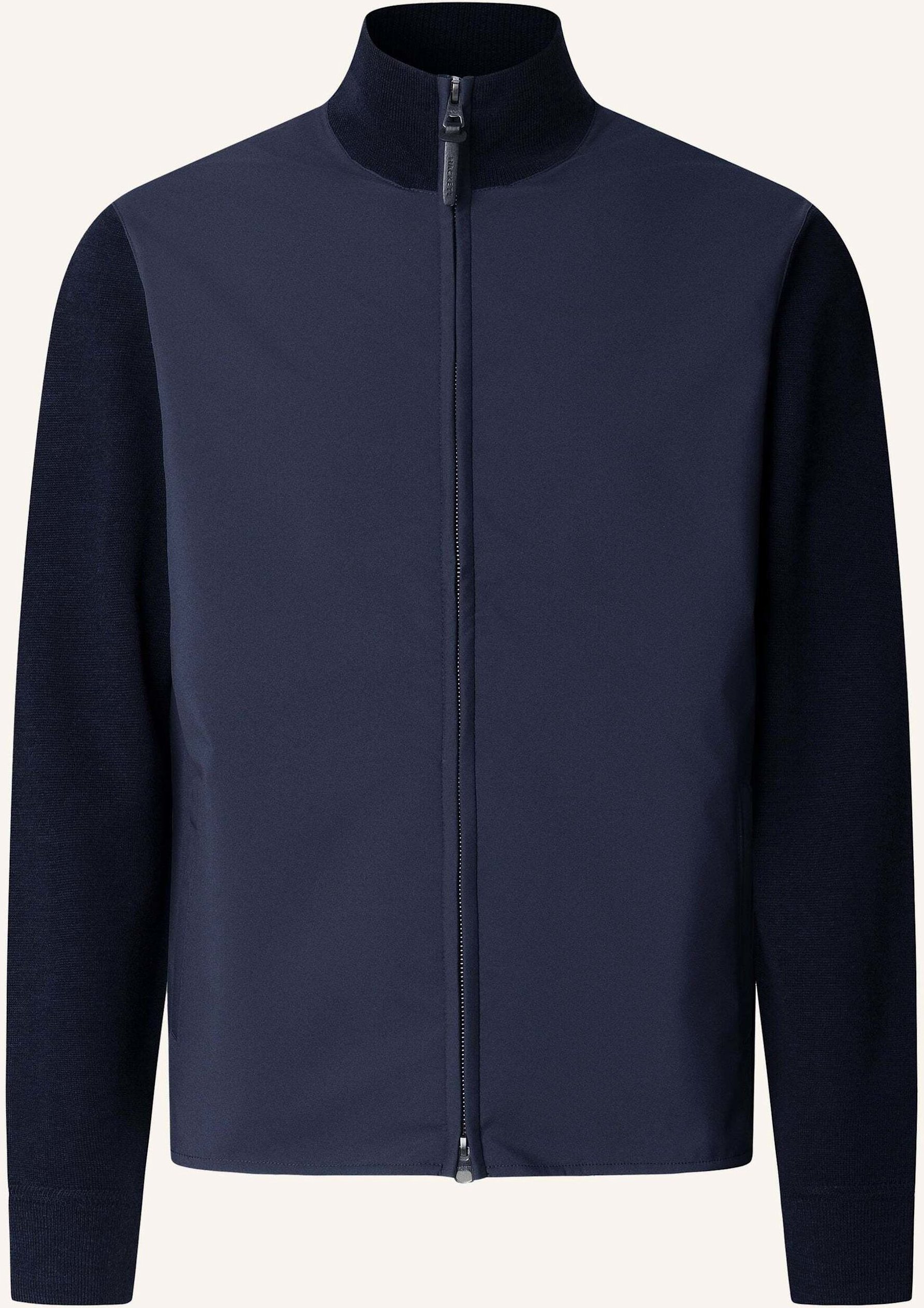 Hackett London Hoodiejacke Travel Ny/Knit Fz Hyb blau