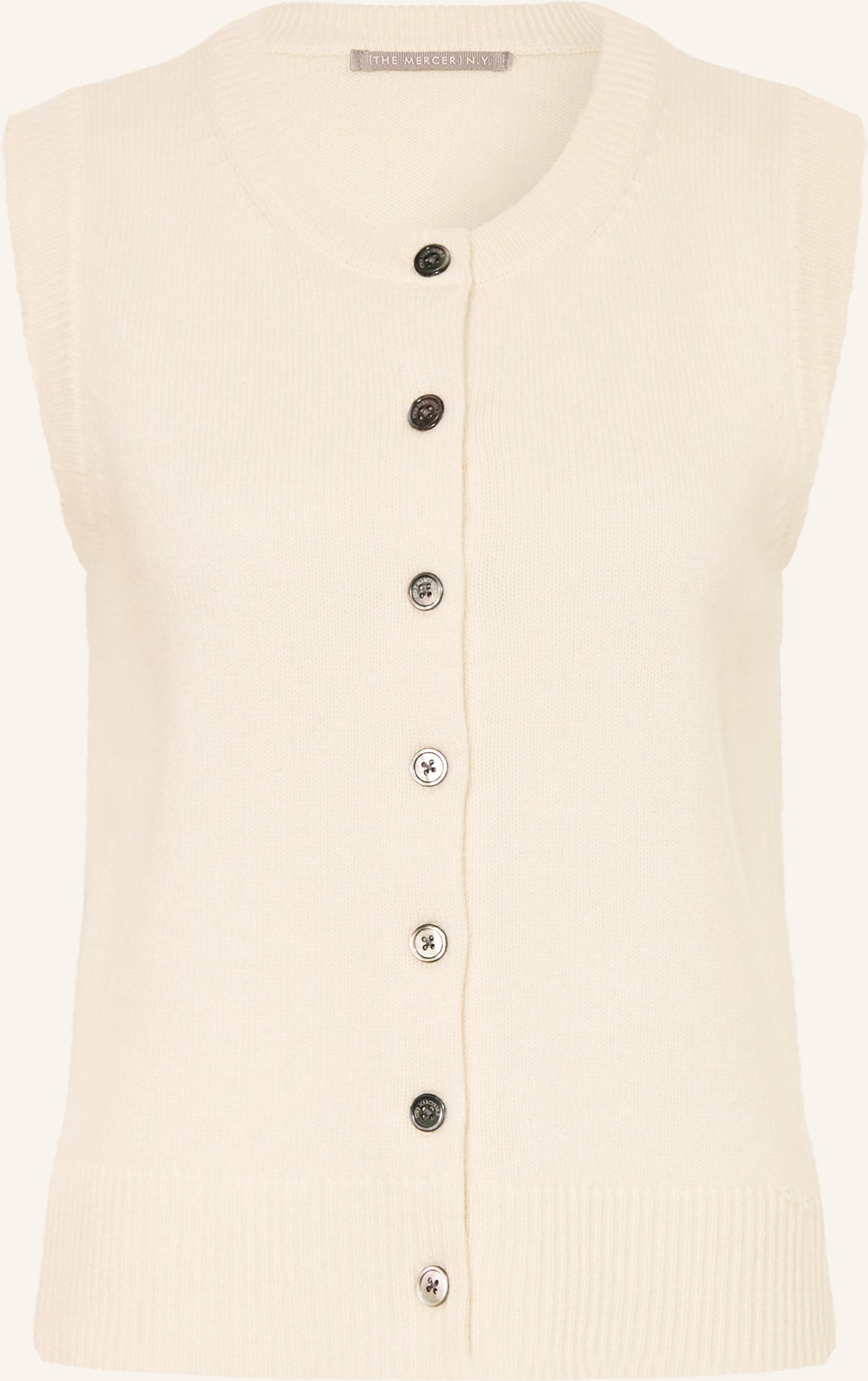(The Mercer) N.Y. Strickweste Aus Cashmere weiss