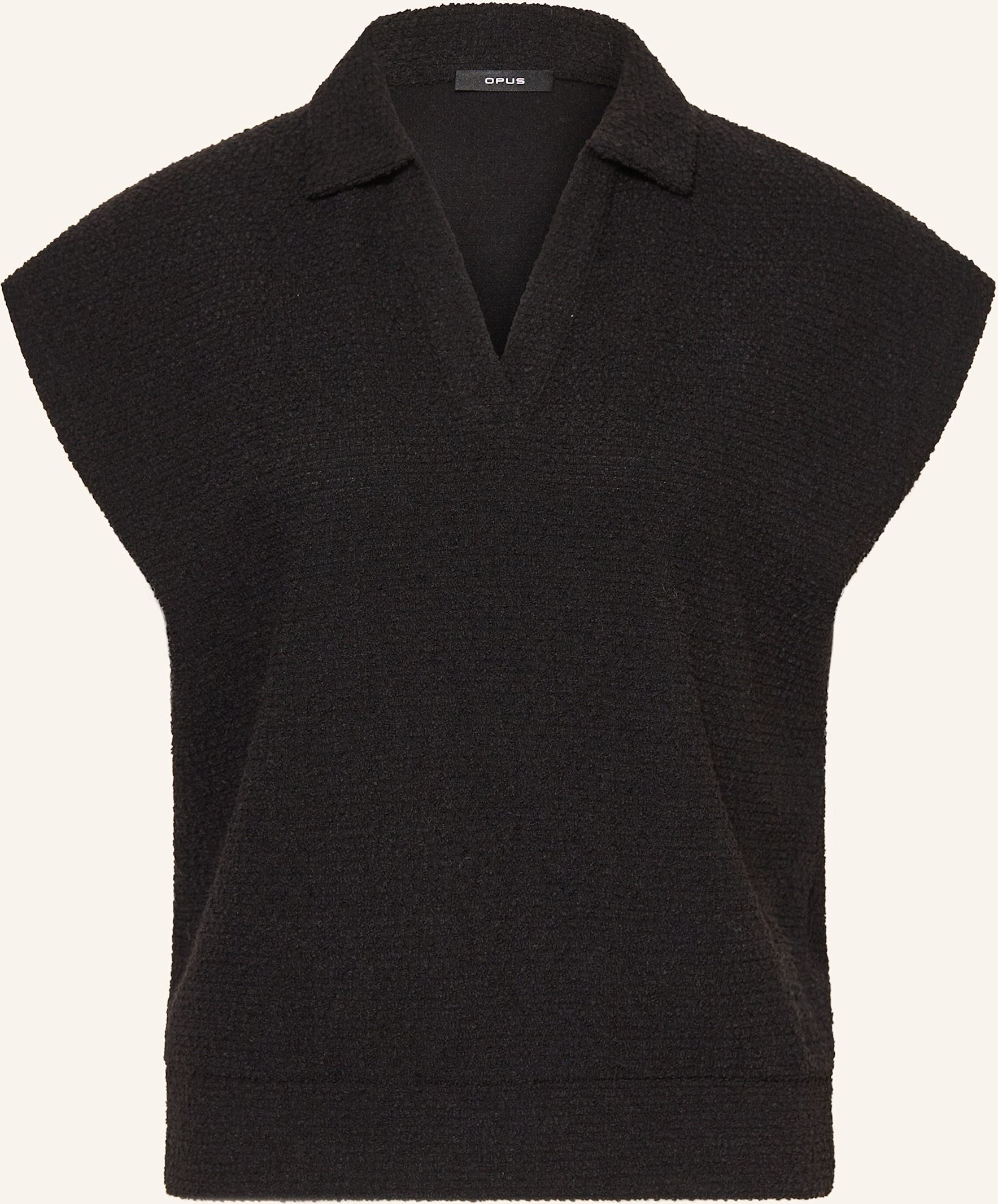 Opus T-Shirt Goste Aus Frottee schwarz