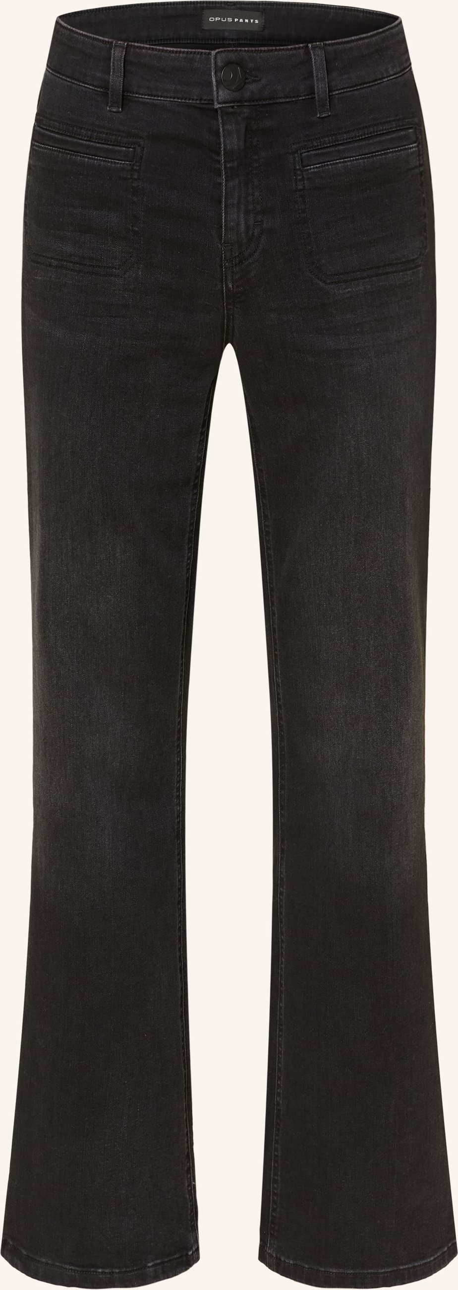 Opus Pants Flared Jeans Melly Fresh schwarz
