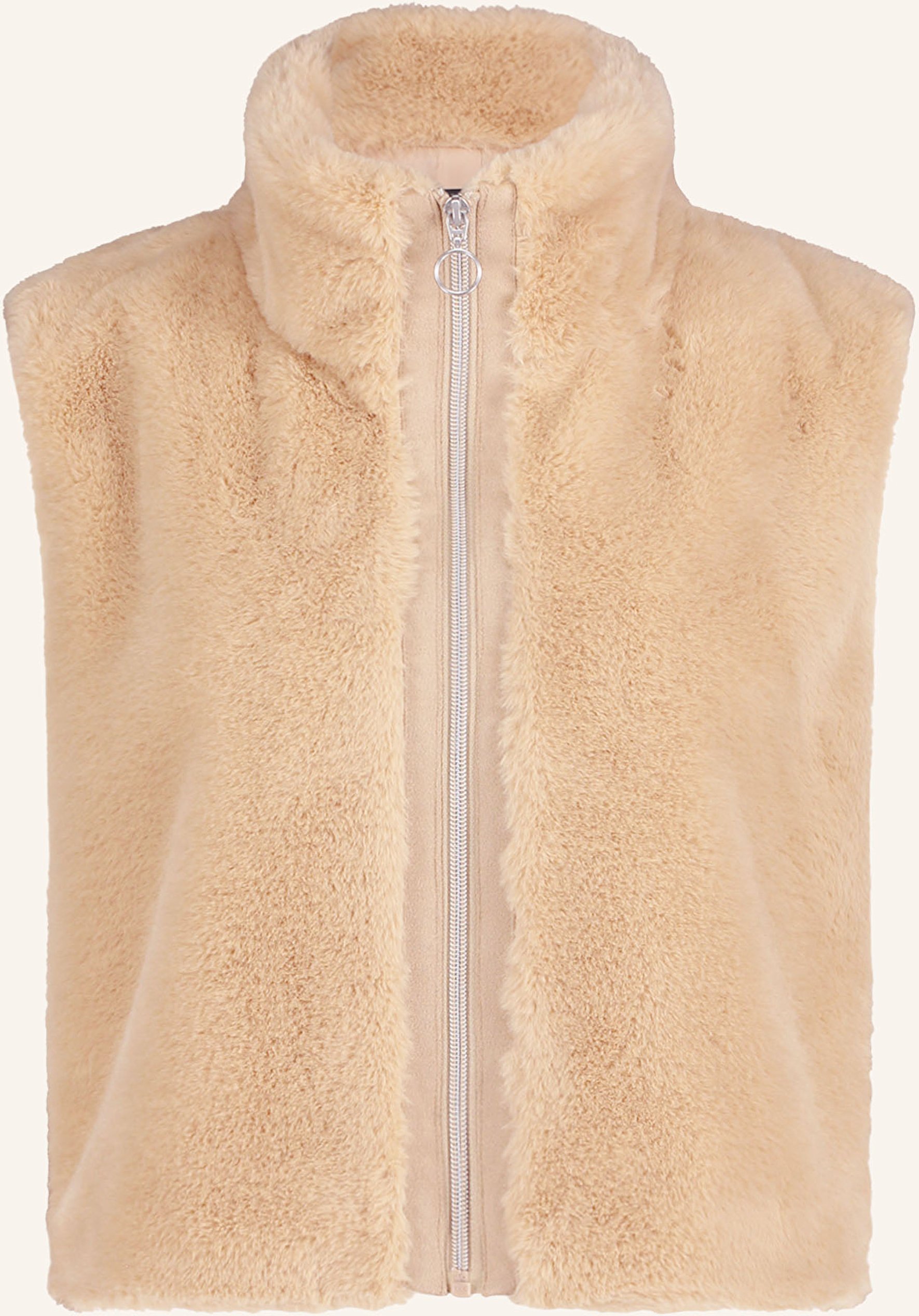 Betty Barclay Kunstfell-Weste beige