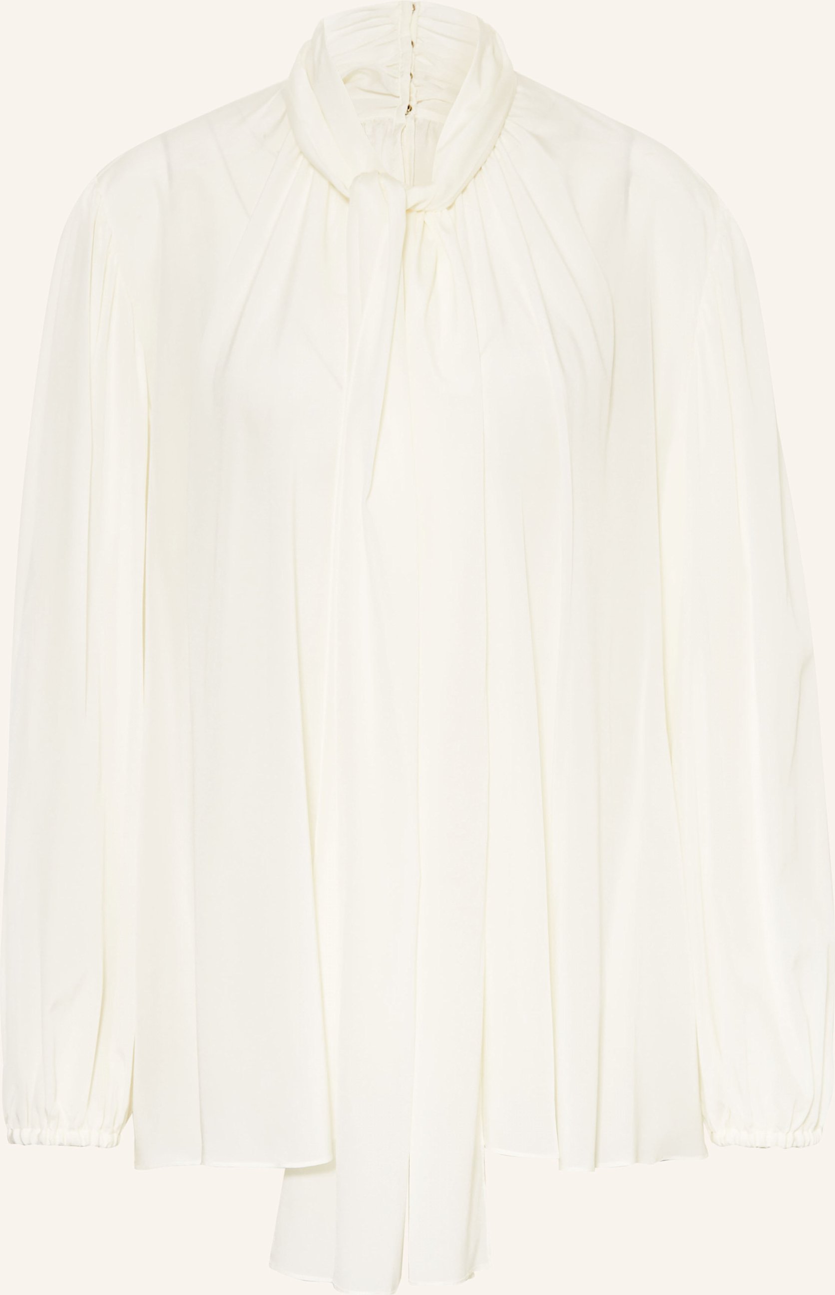 Dolce & Gabbana Blusenshirt Aus Seide Mit Schluppe weiss