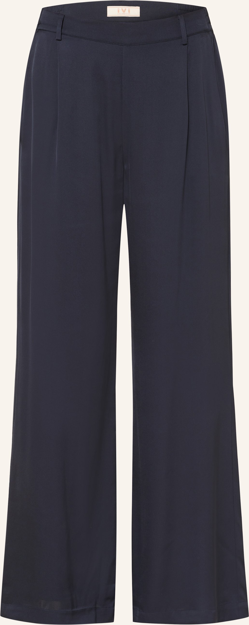 Thumbnail - Ivi Collection Marlenehose Aus Seide blau