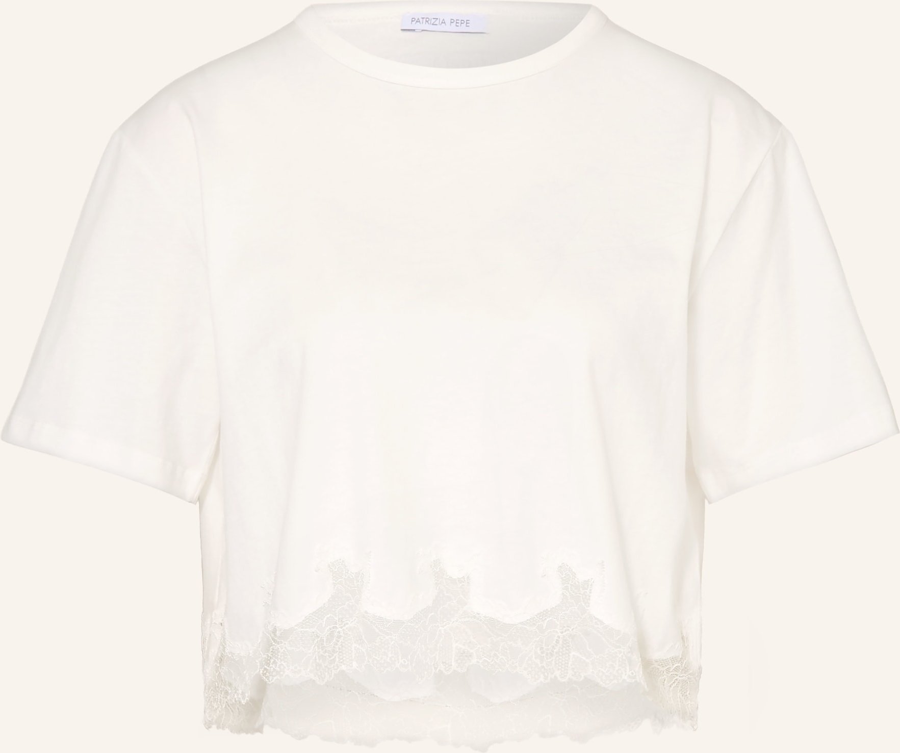Patrizia Pepe T-Shirt Mit Spitze weiss