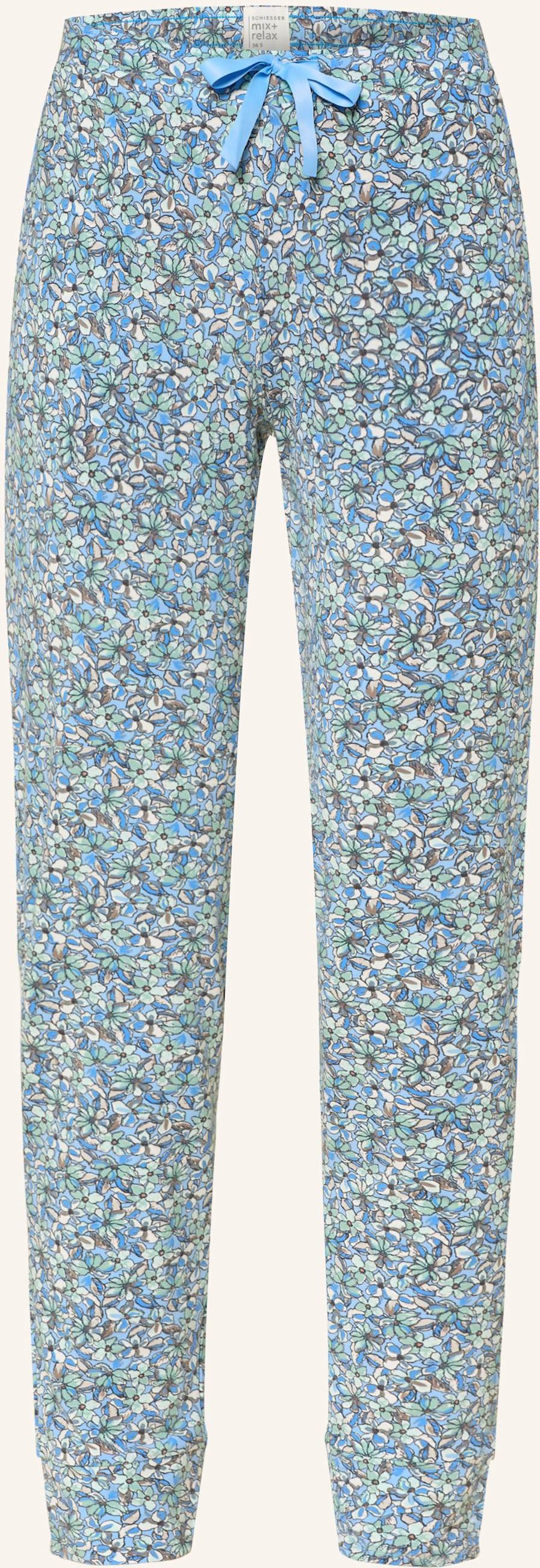 Schiesser Schlafhose Mix+Relax blau