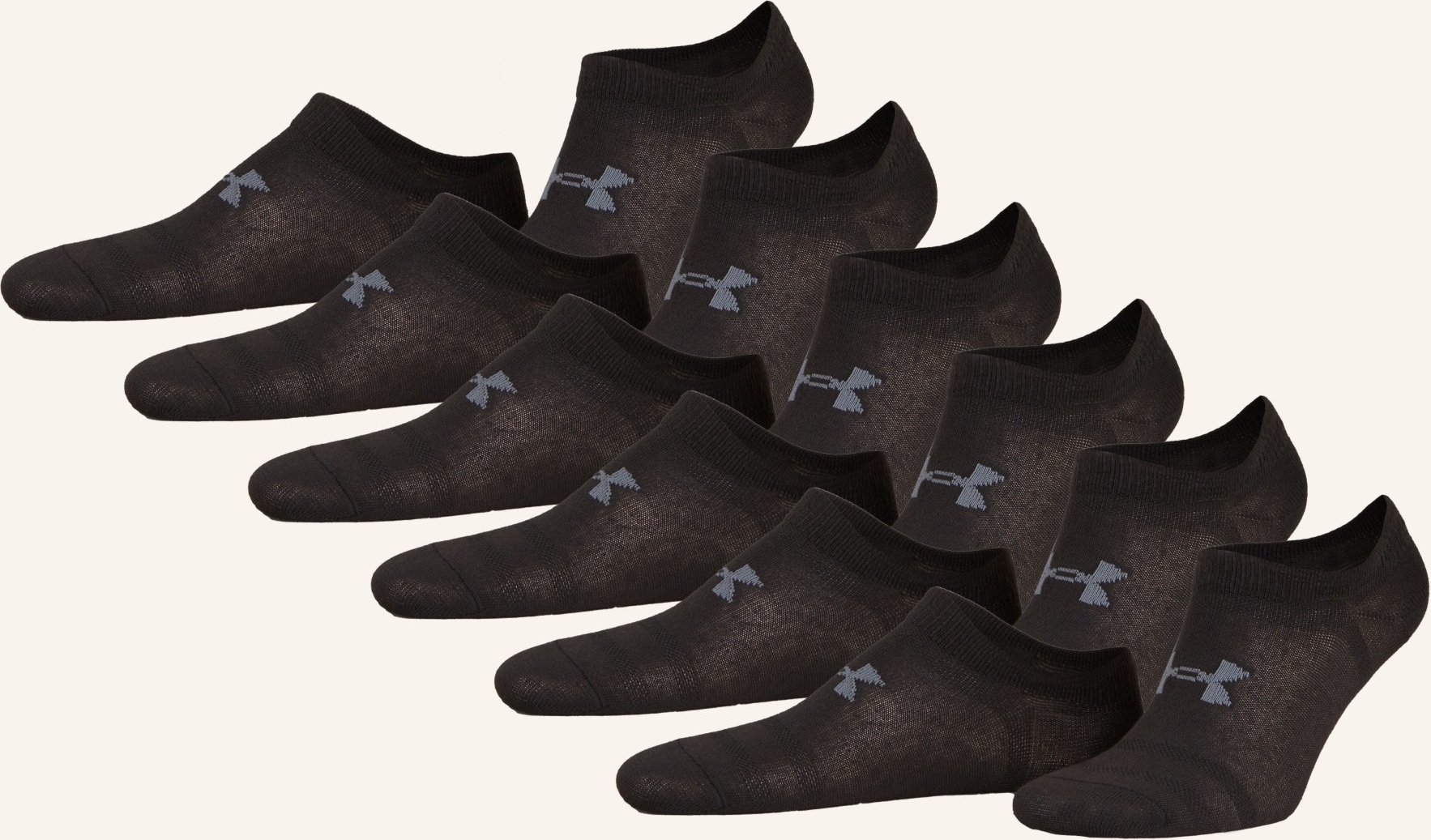 Under Armour 6er-Pack Sneakersocken Essential No Show schwarz