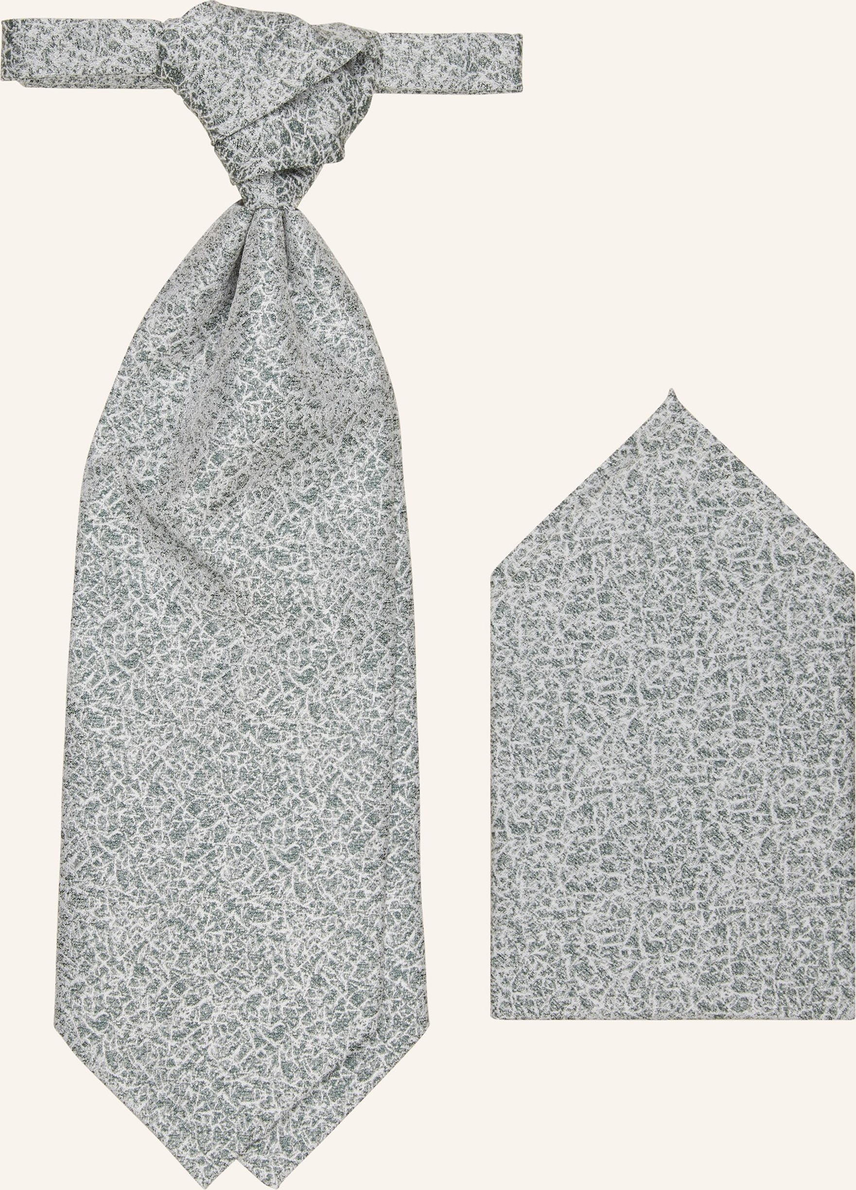 Wilvorst Set: Krawatte Und Einstecktuch gruen