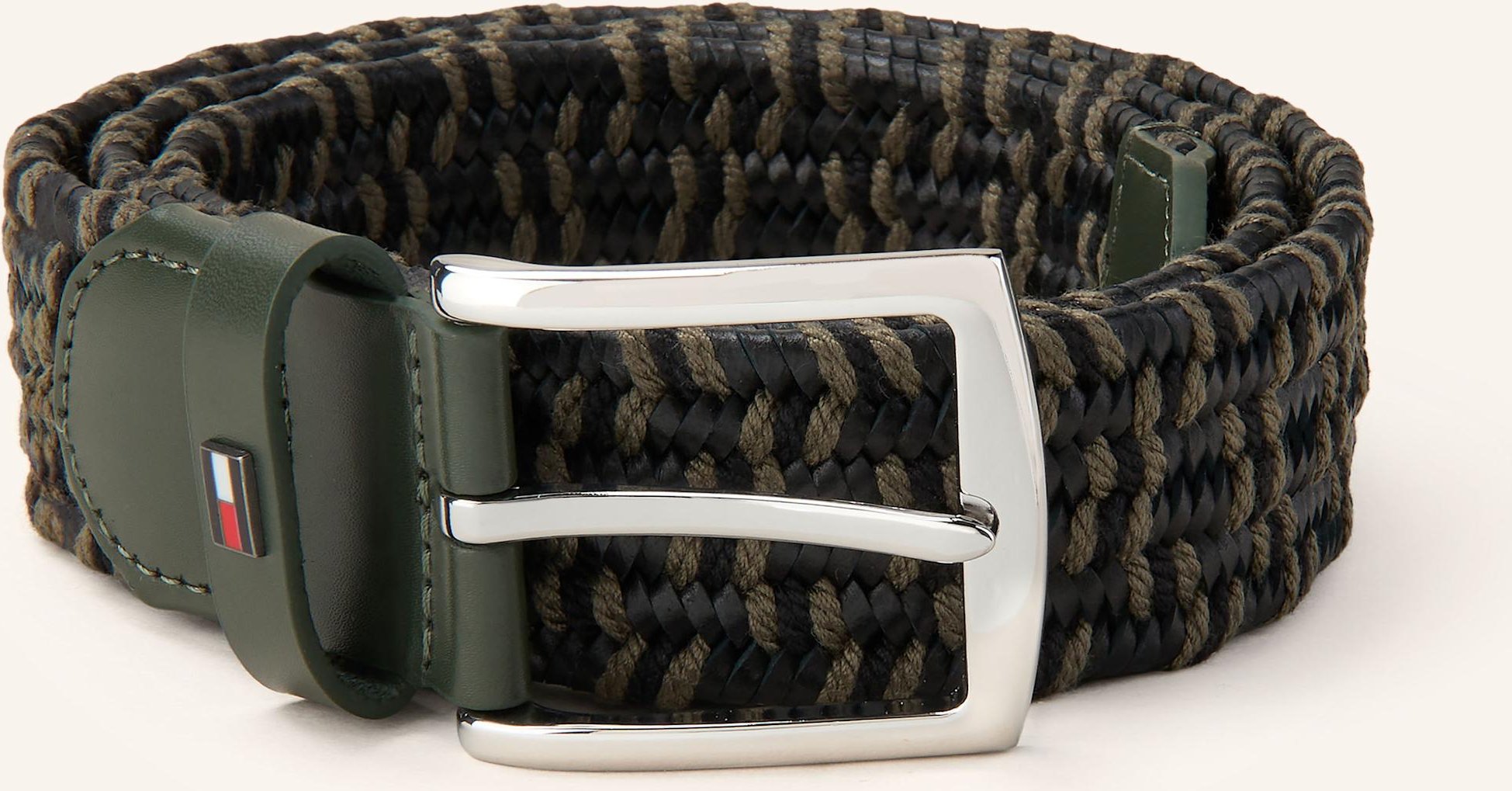Thumbnail - Tommy Hilfiger Ledergürtel Denton In Flechtoptik schwarz