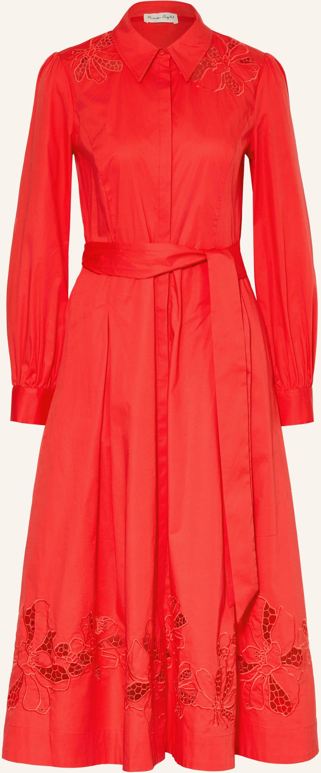Phase Eight Hemdblusenkleid Kim Mit Lochspitze rot