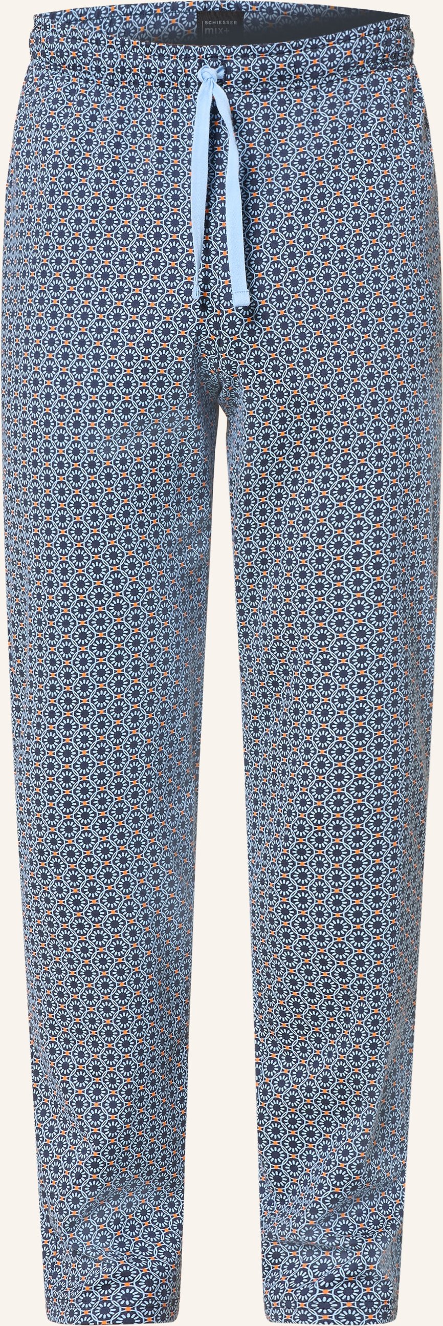 Schiesser Schlafhose Mix+Relax blau