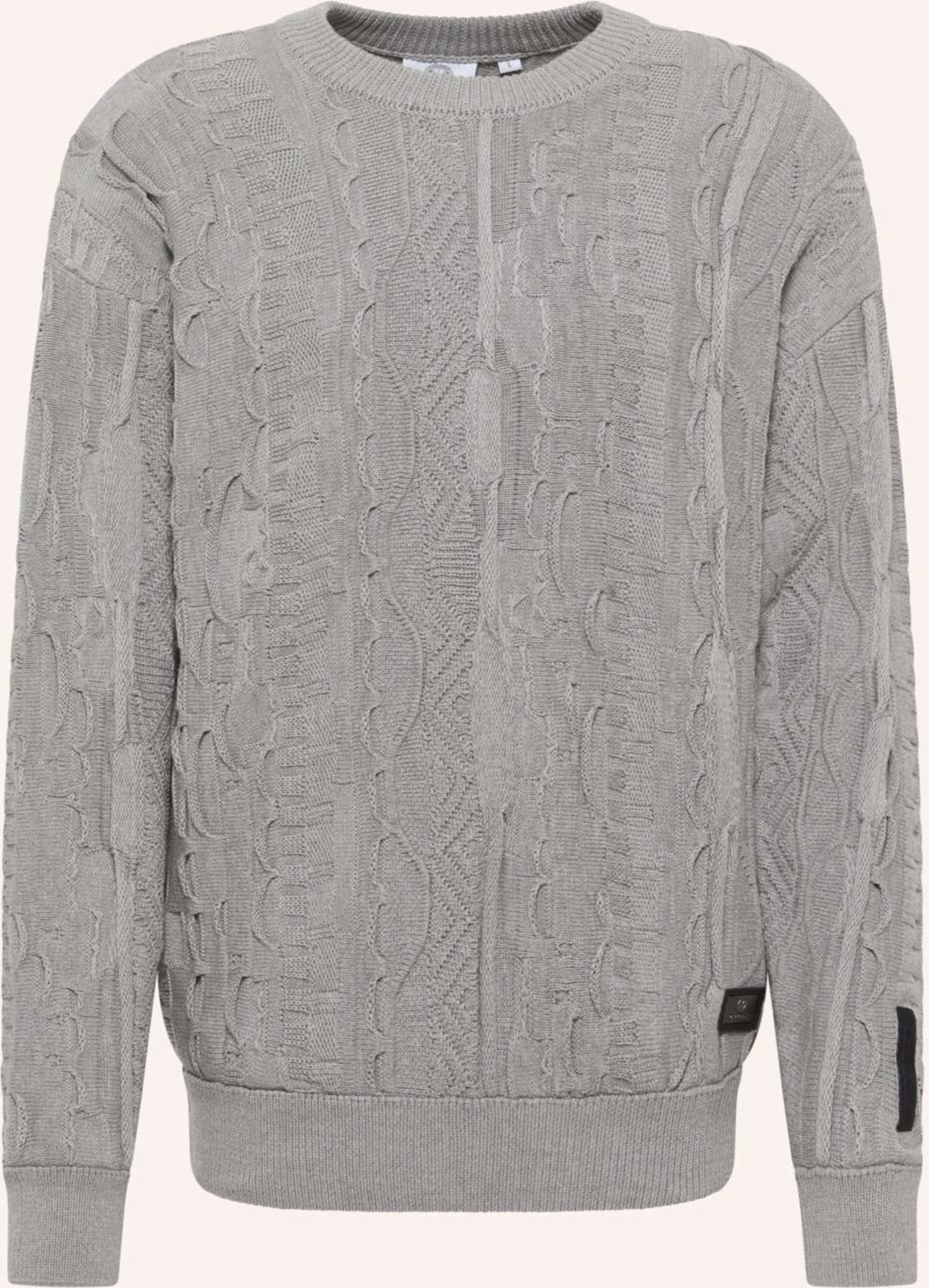 Carlo Colucci Strickpullover Mit Stickerei Dima grau