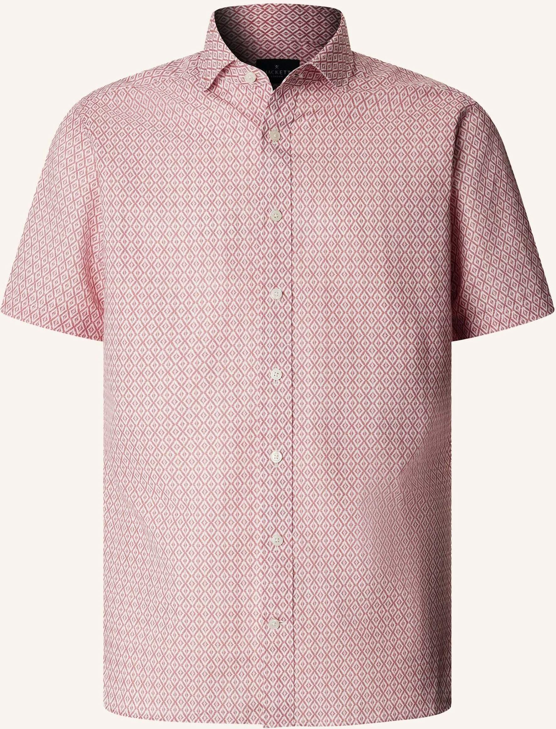 Hackett London Freizeithemd Clay Print Ss rosa