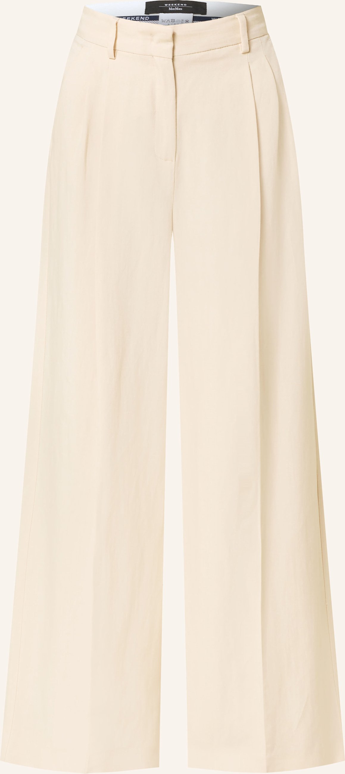 Thumbnail - Weekend Max Mara Marlenehose Veliero Mit Leinen weiss