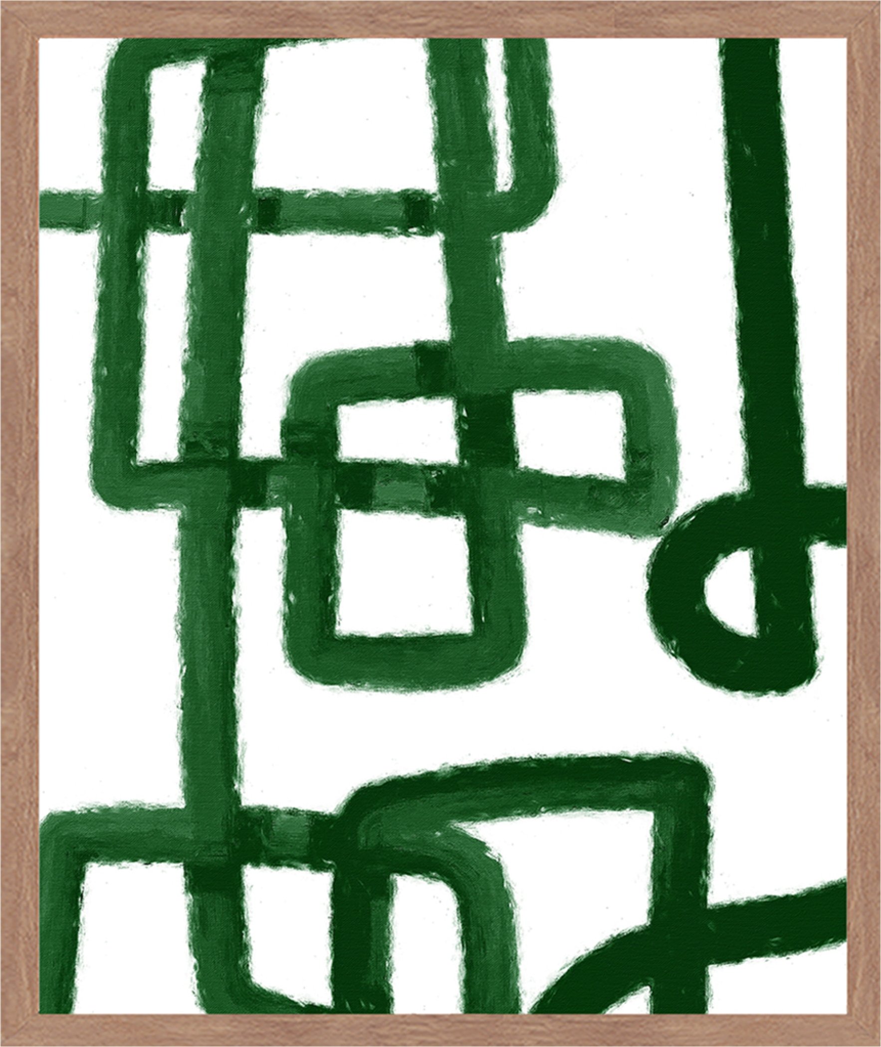 Any Image Wandbild Grünes Labyrinth Mit Rahmen braun