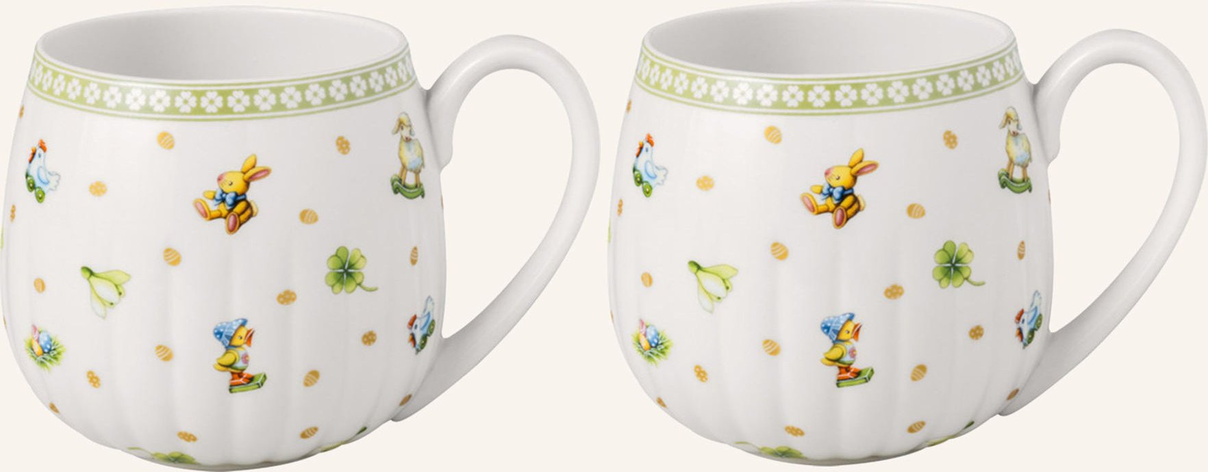 Villeroy & Boch Henkelbecher, 2 Stück Easter Delight gruen