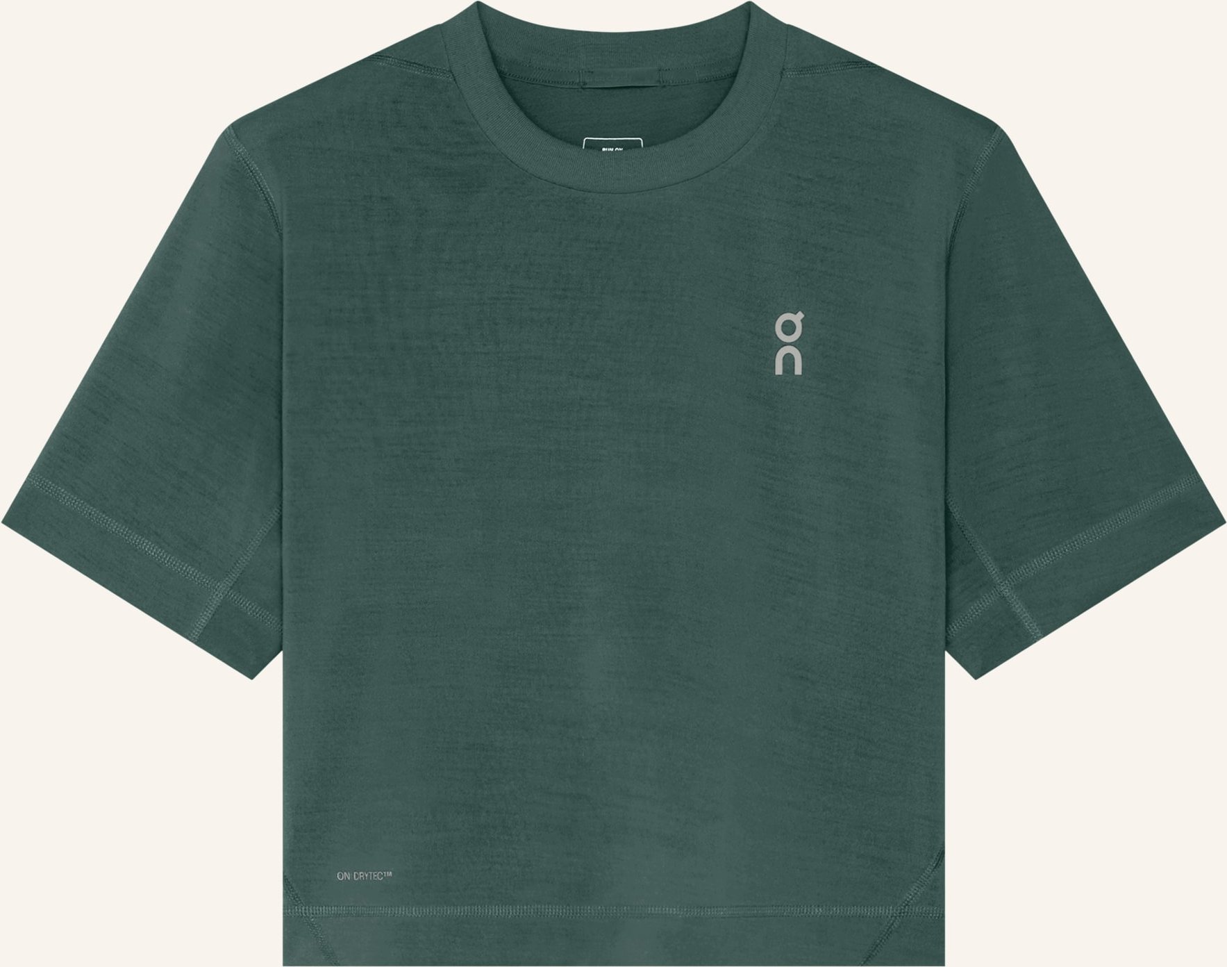 On T-Shirt Train T-Crop gruen