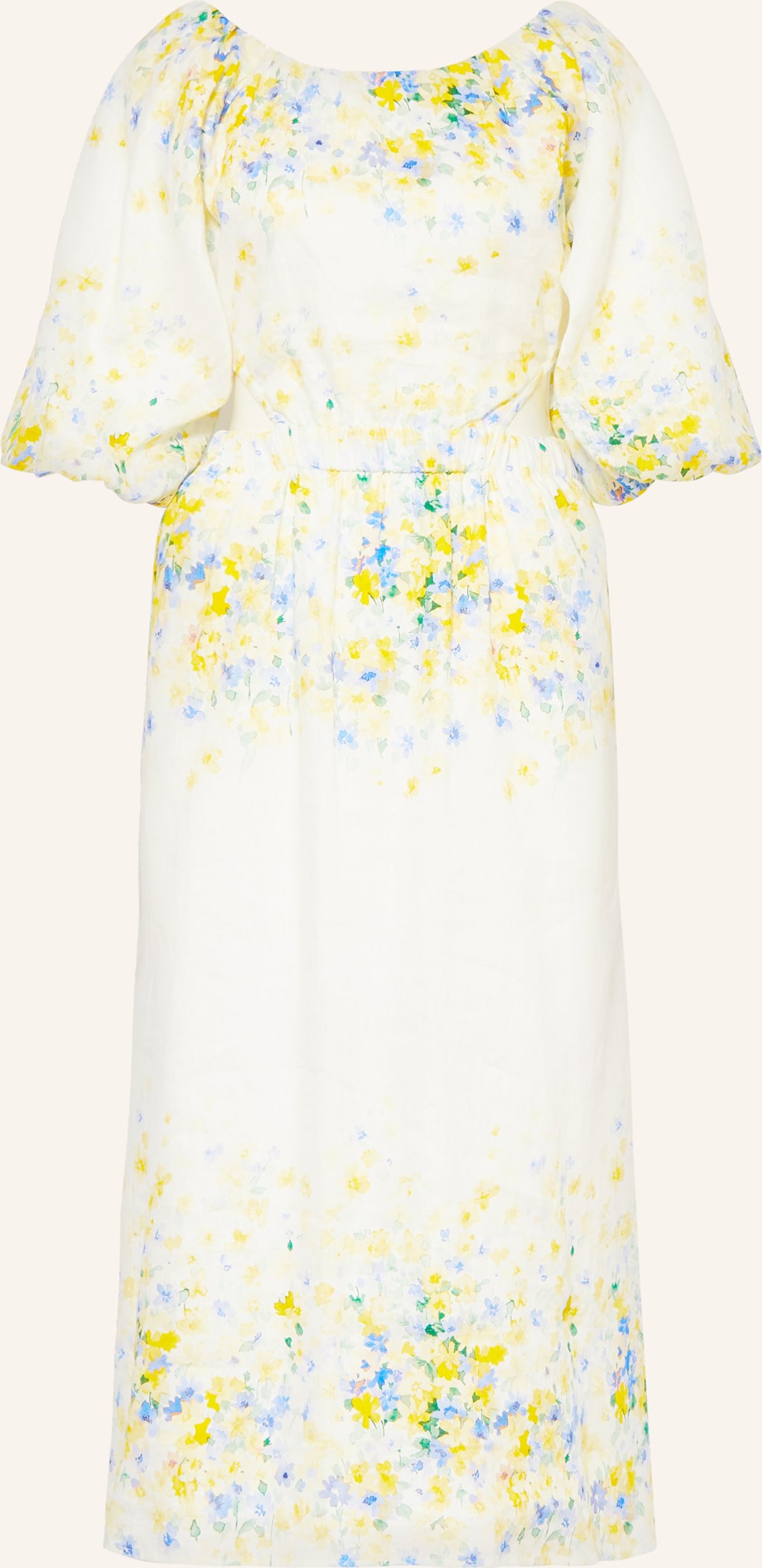 Mrs & Hugs Leinenkleid Mit Cut-Out blau