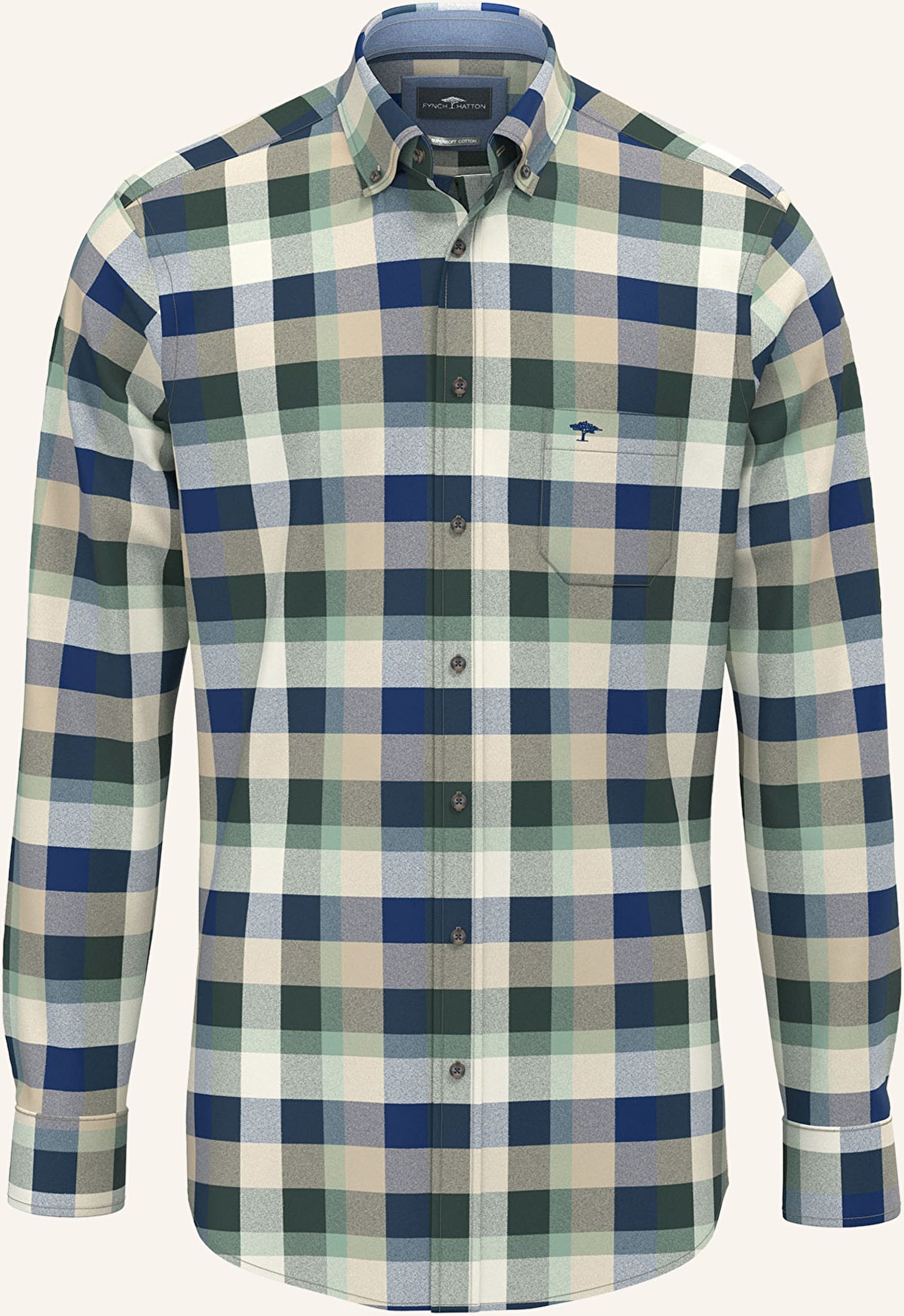 Fynch-Hatton Hemd Regular Fit gruen