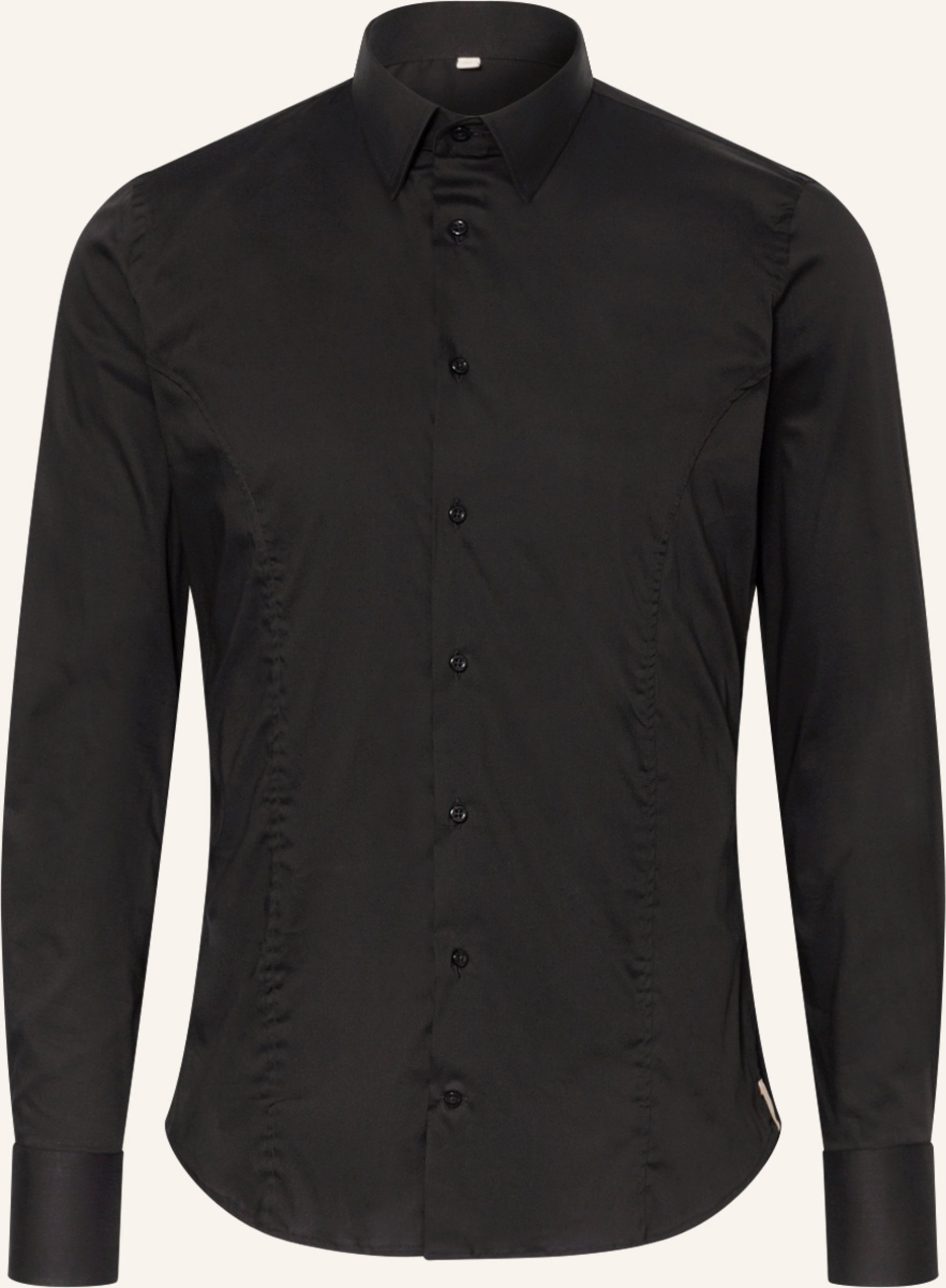 q1 Manufaktur Hemd Walter Slim Fit schwarz