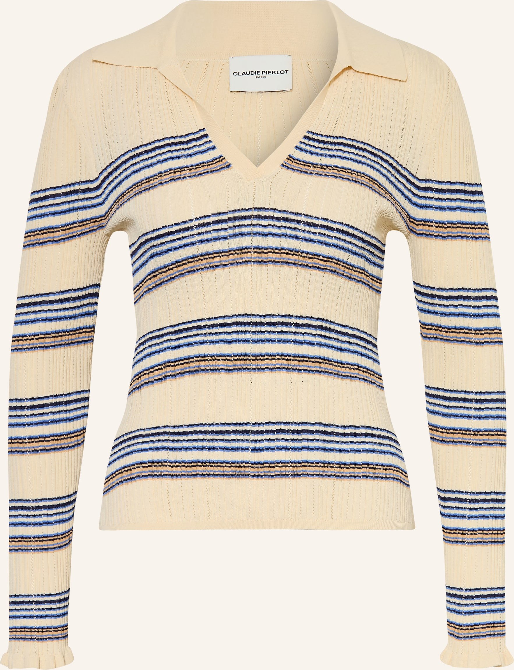 Claudie Pierlot Pullover Mit Rüschen beige