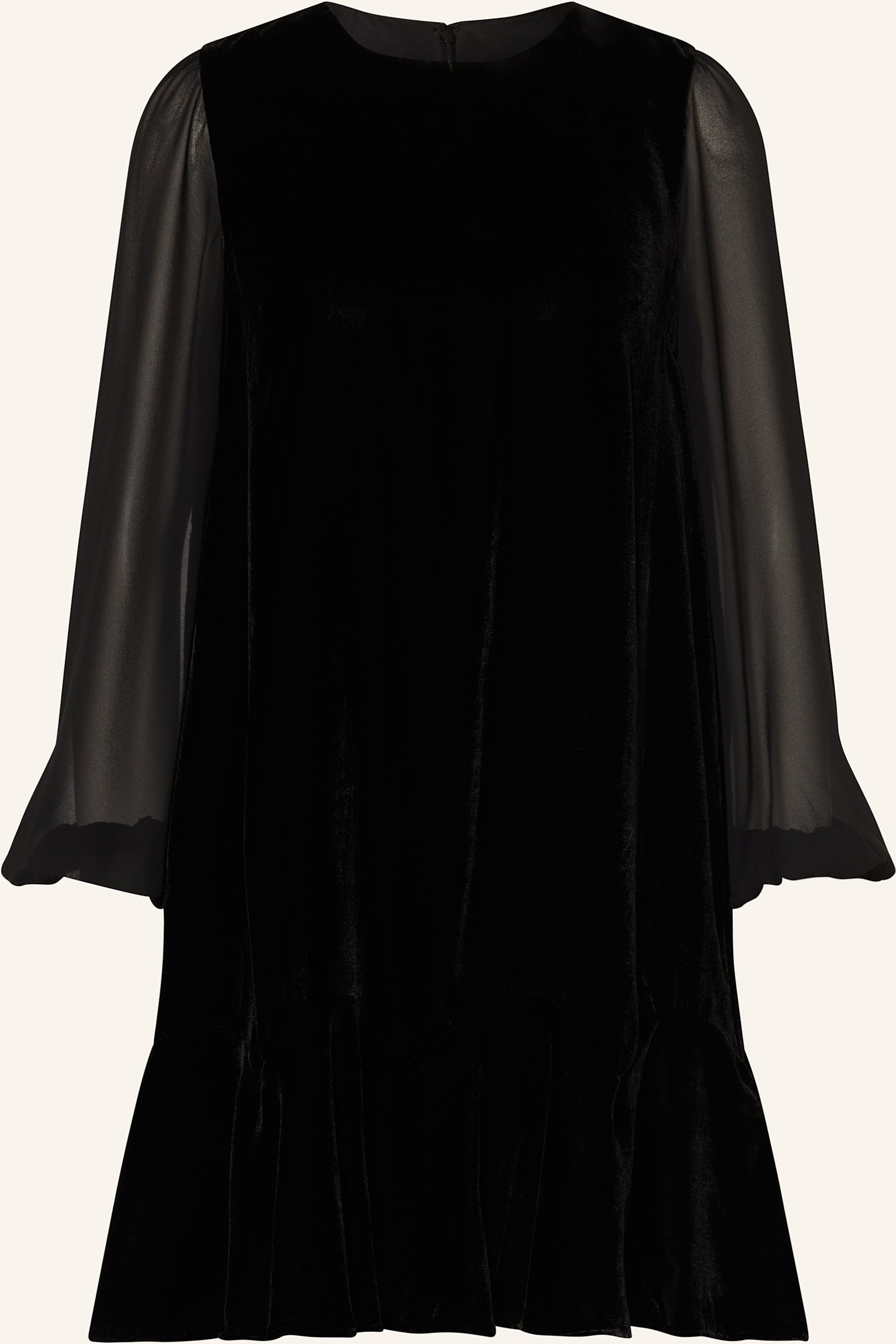 Phase Eight Samtkleid Velvet Mit Volants schwarz