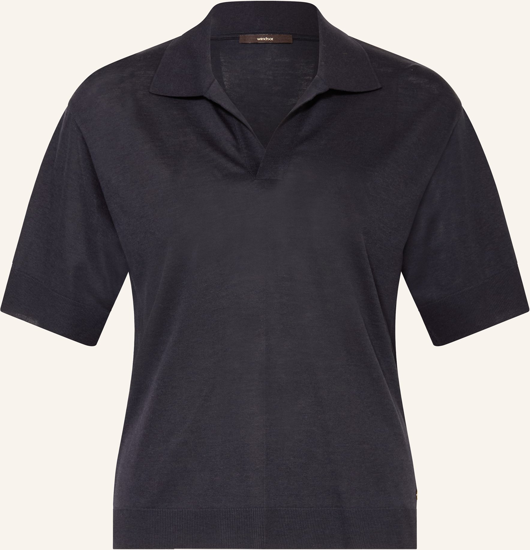 Windsor. Strick-Poloshirt blau