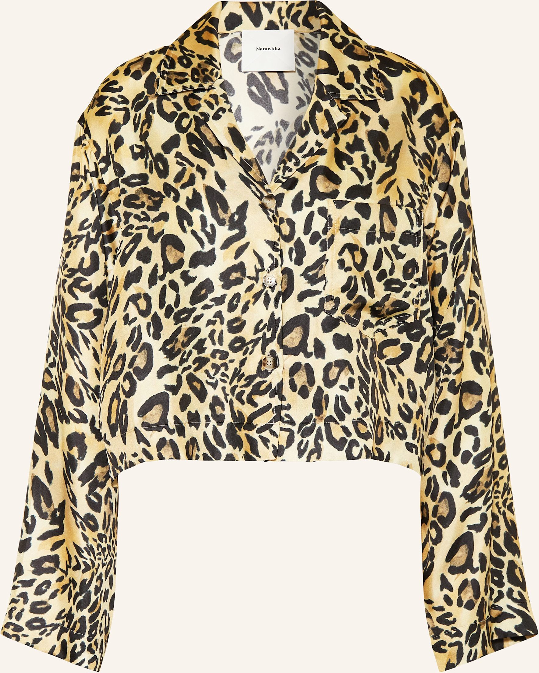 Nanushka Hemdbluse Vally Aus Seide beige