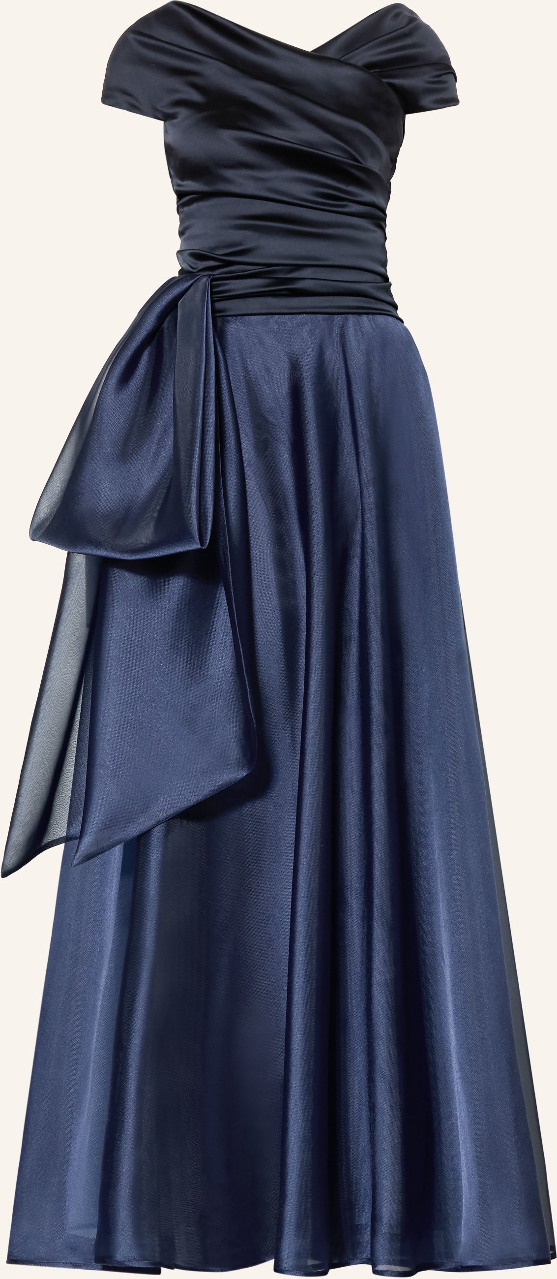 Talbot Runhof Abendkleid Im Materialmix blau