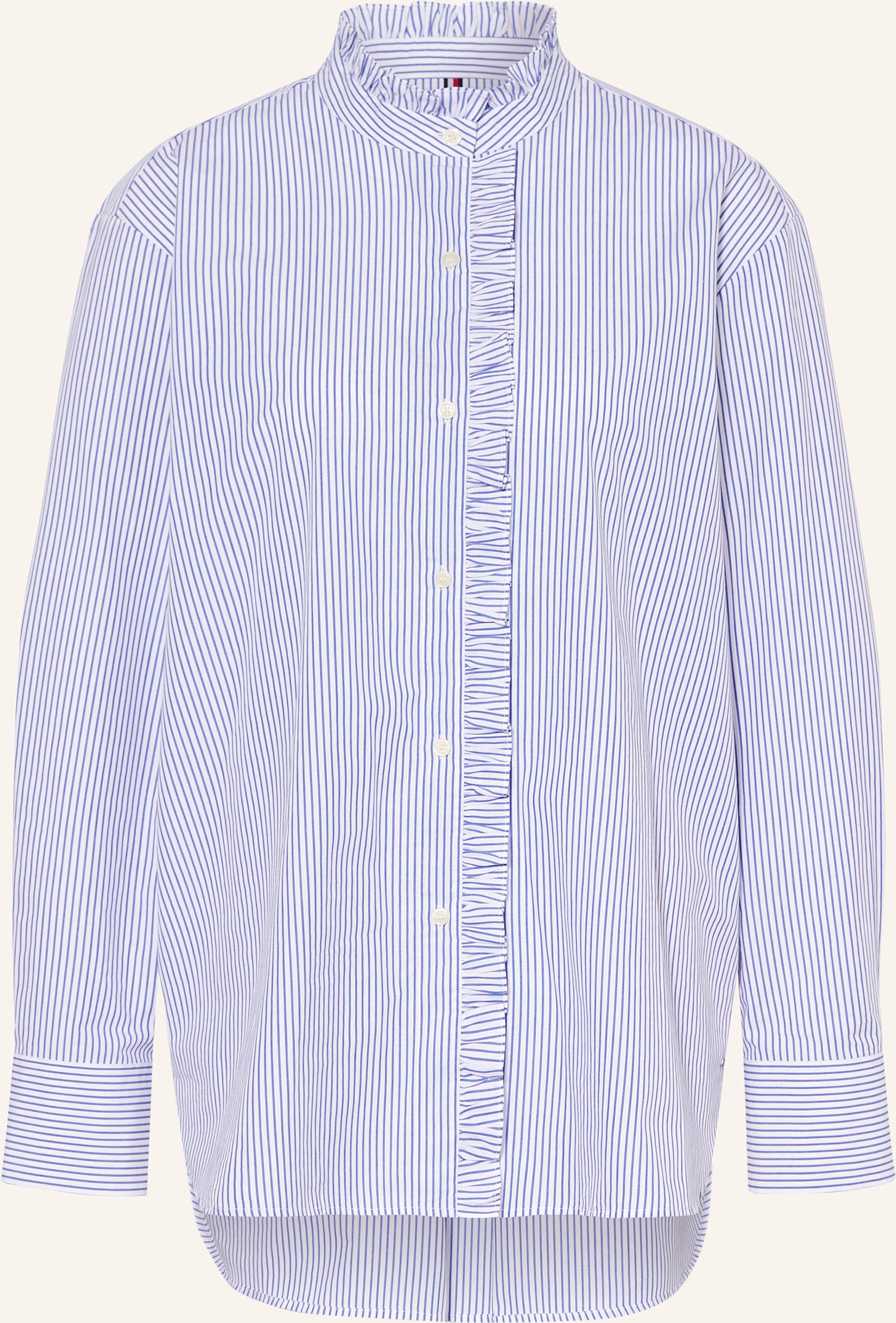 Thumbnail - Tommy Hilfiger Bluse Mit Rüschen blau