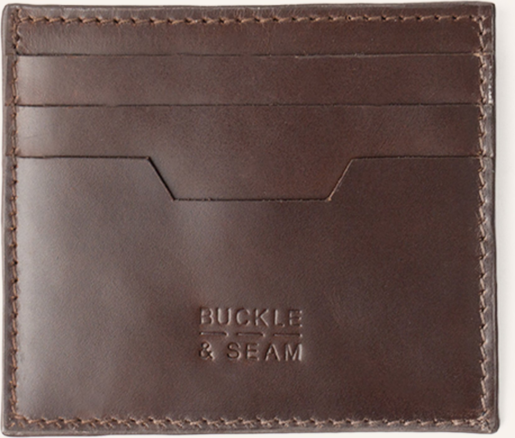 Buckle & Seam Kartenetui Sterling braun