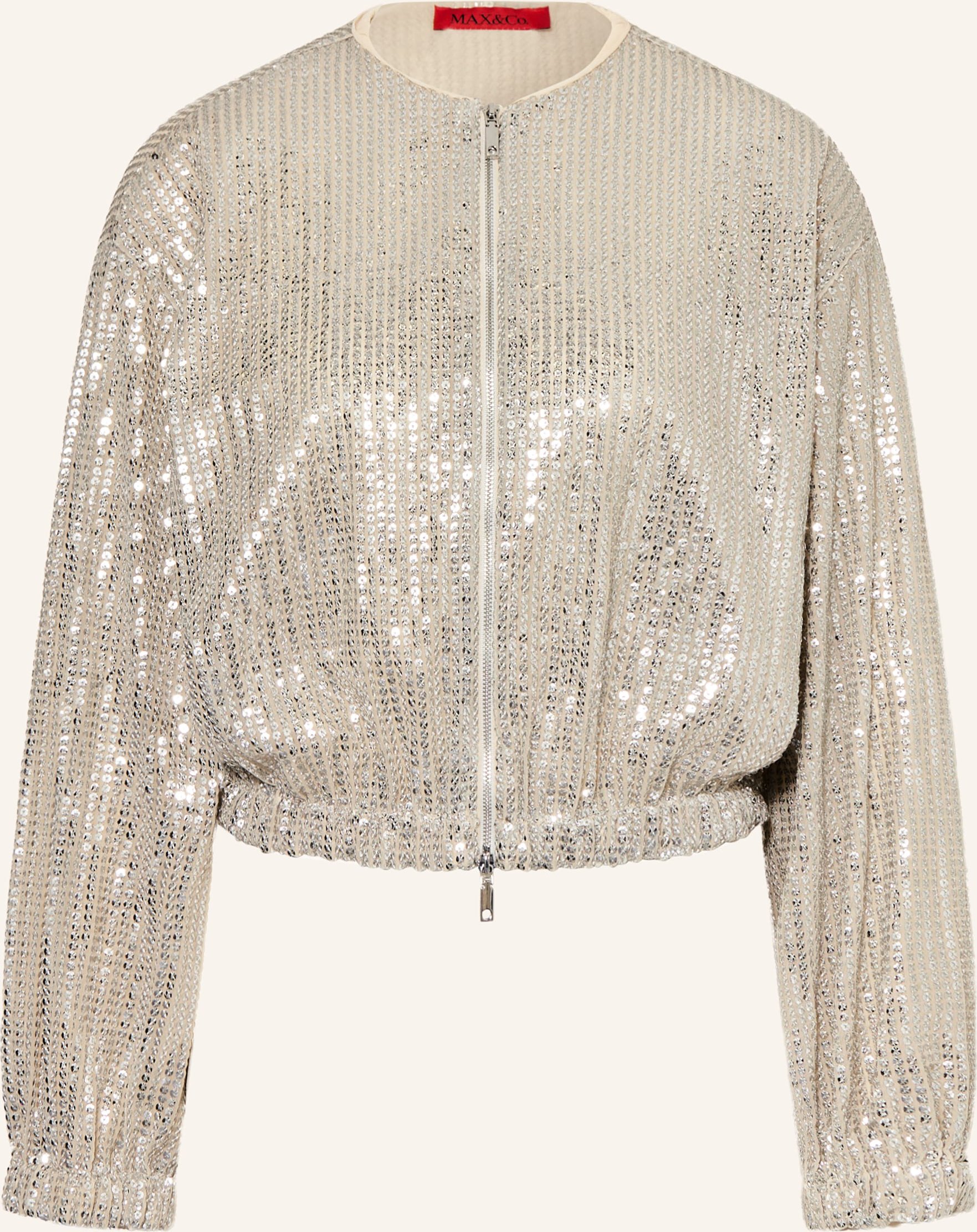 Max & Co. Blouson Coarte Mit Pailletten silber