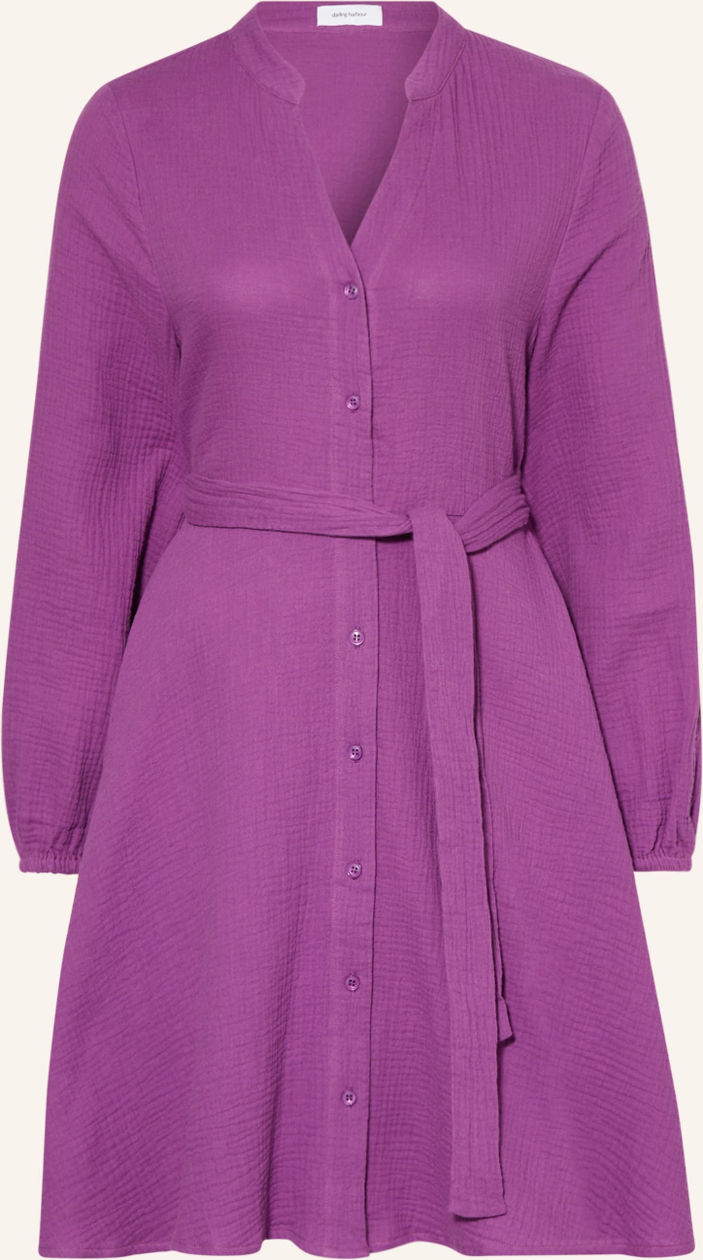 Thumbnail - Darling Harbour Hemdblusenkleid Aus Musselin pink