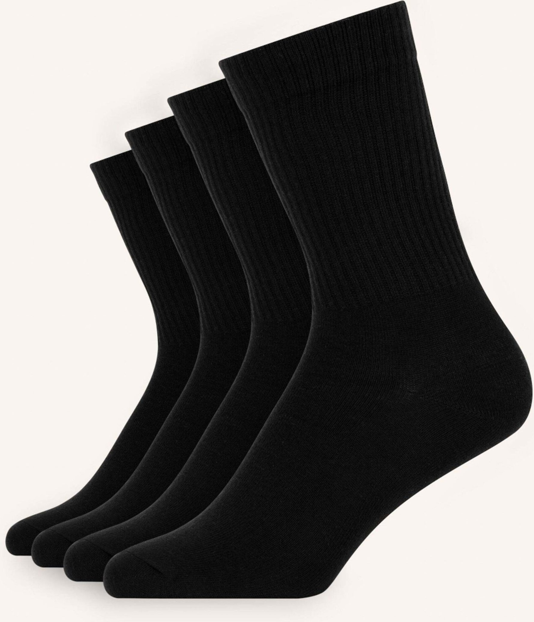 Snocks 4er-Pack Sportsocken schwarz