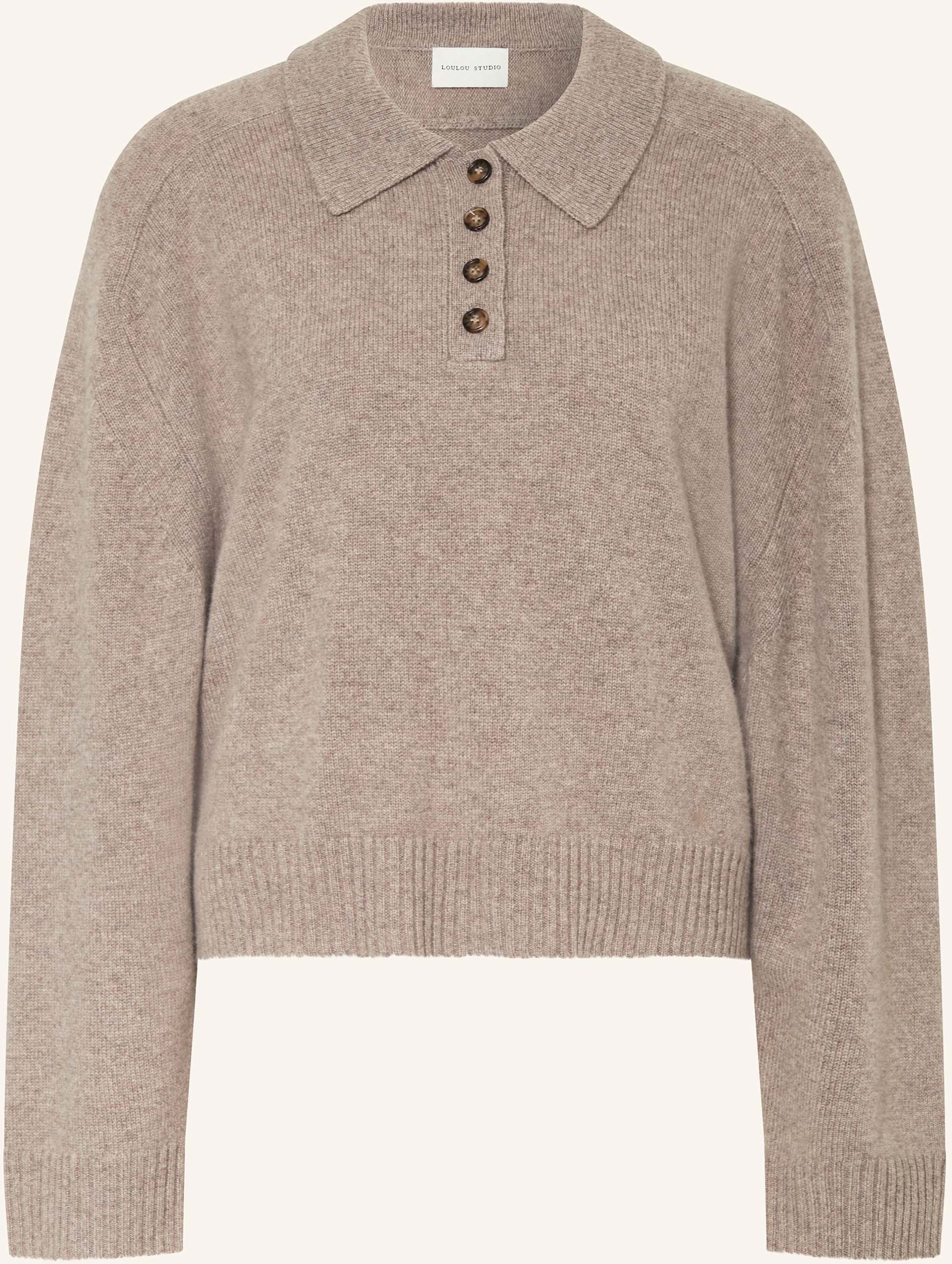 Thumbnail - Loulou De Saison Cashmere-Pullover Homere beige