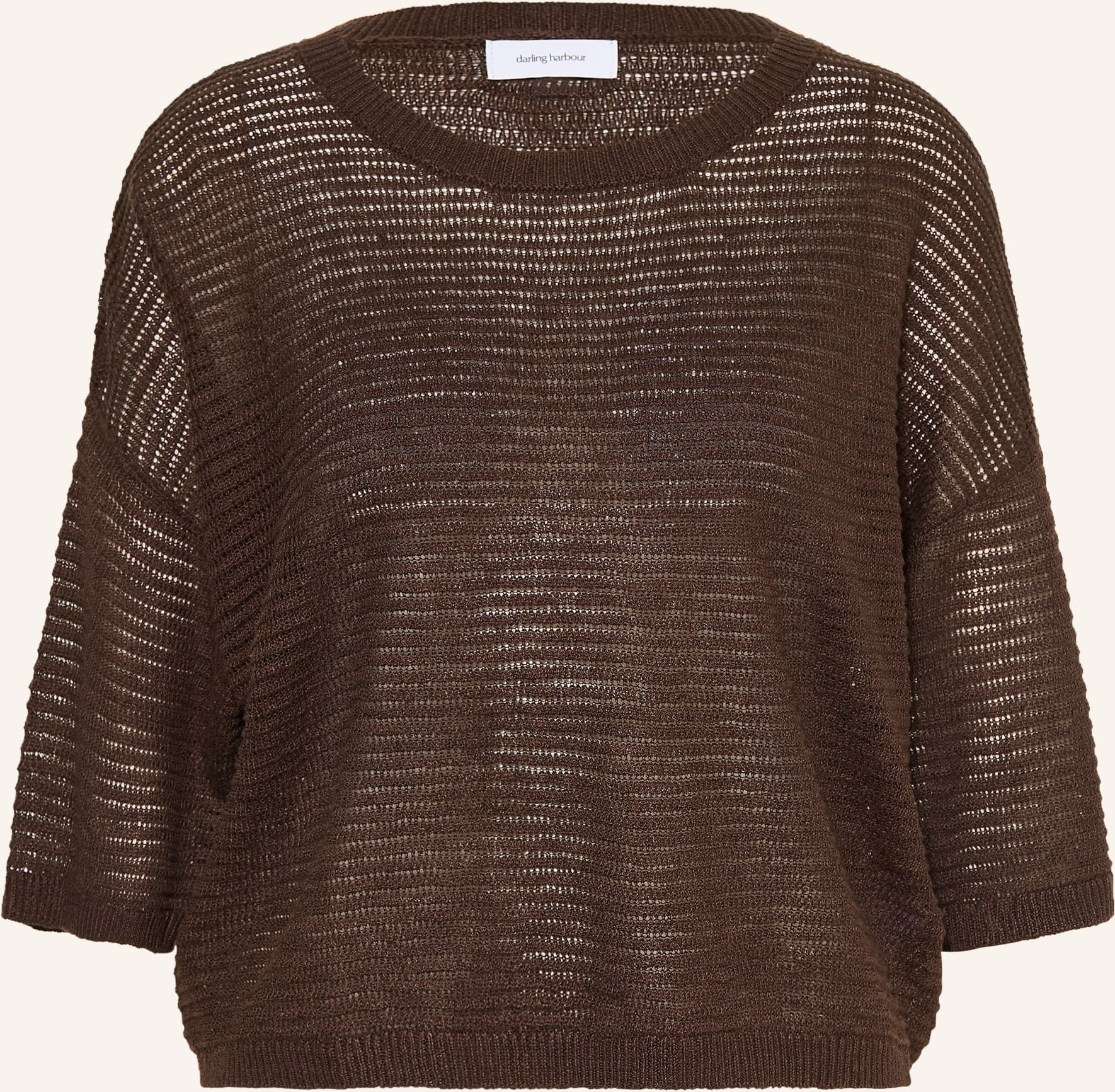 Darling Harbour Strickshirt Aus Leinen braun
