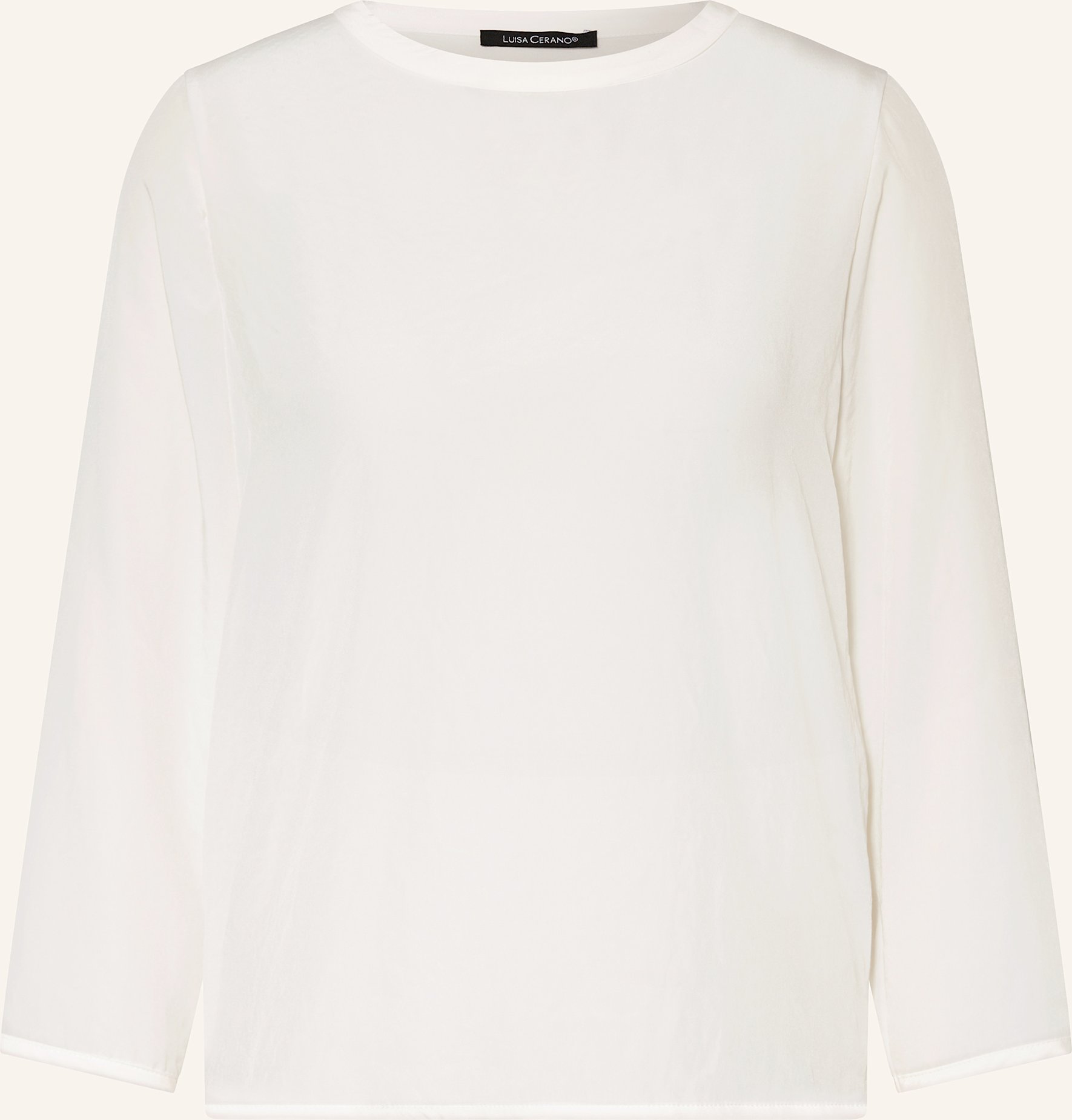 Thumbnail - Luisa Cerano Blusenshirt Aus Satin Mit 3/4-Arm weiss