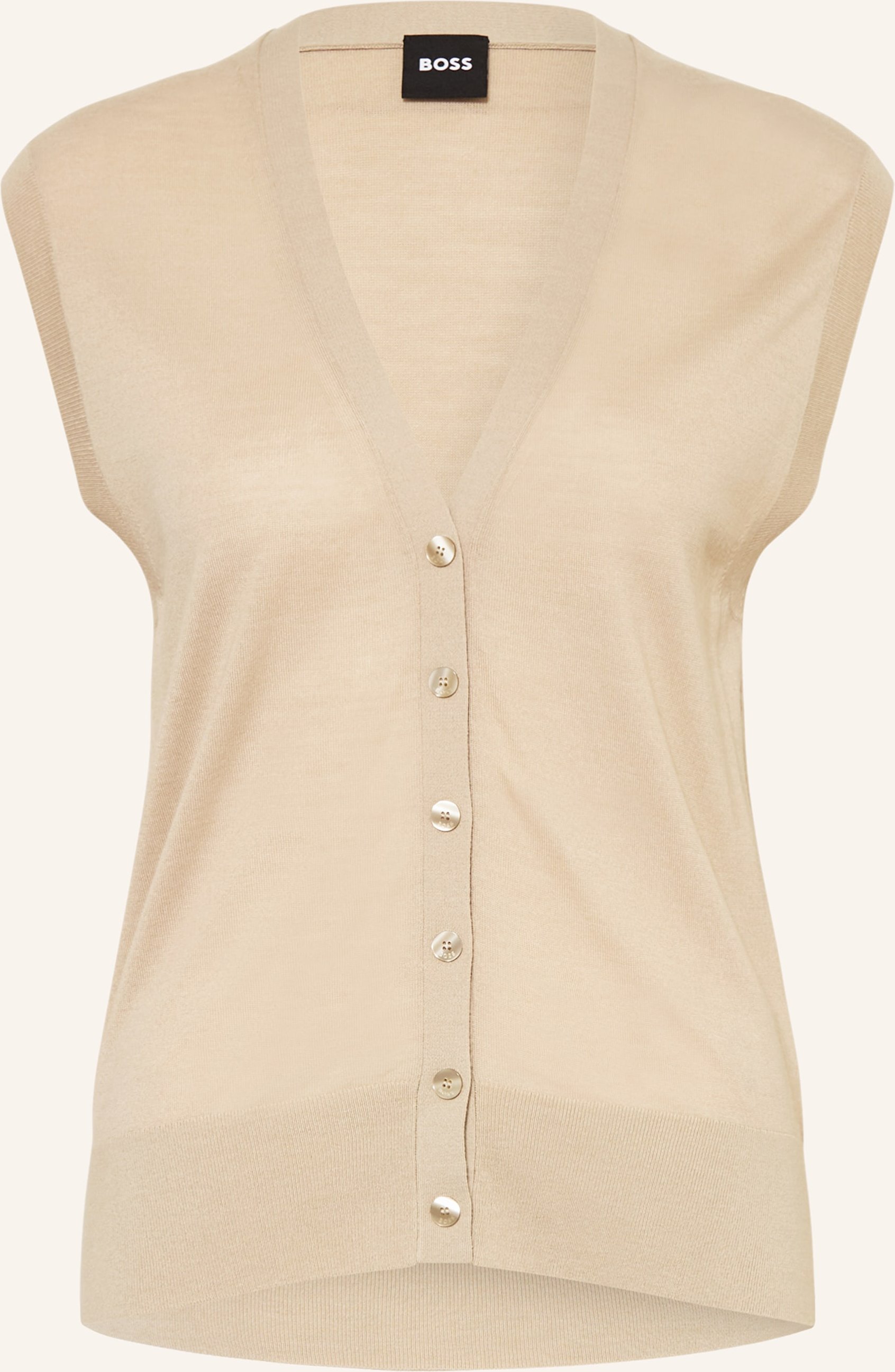 Boss Strickweste Fumi beige