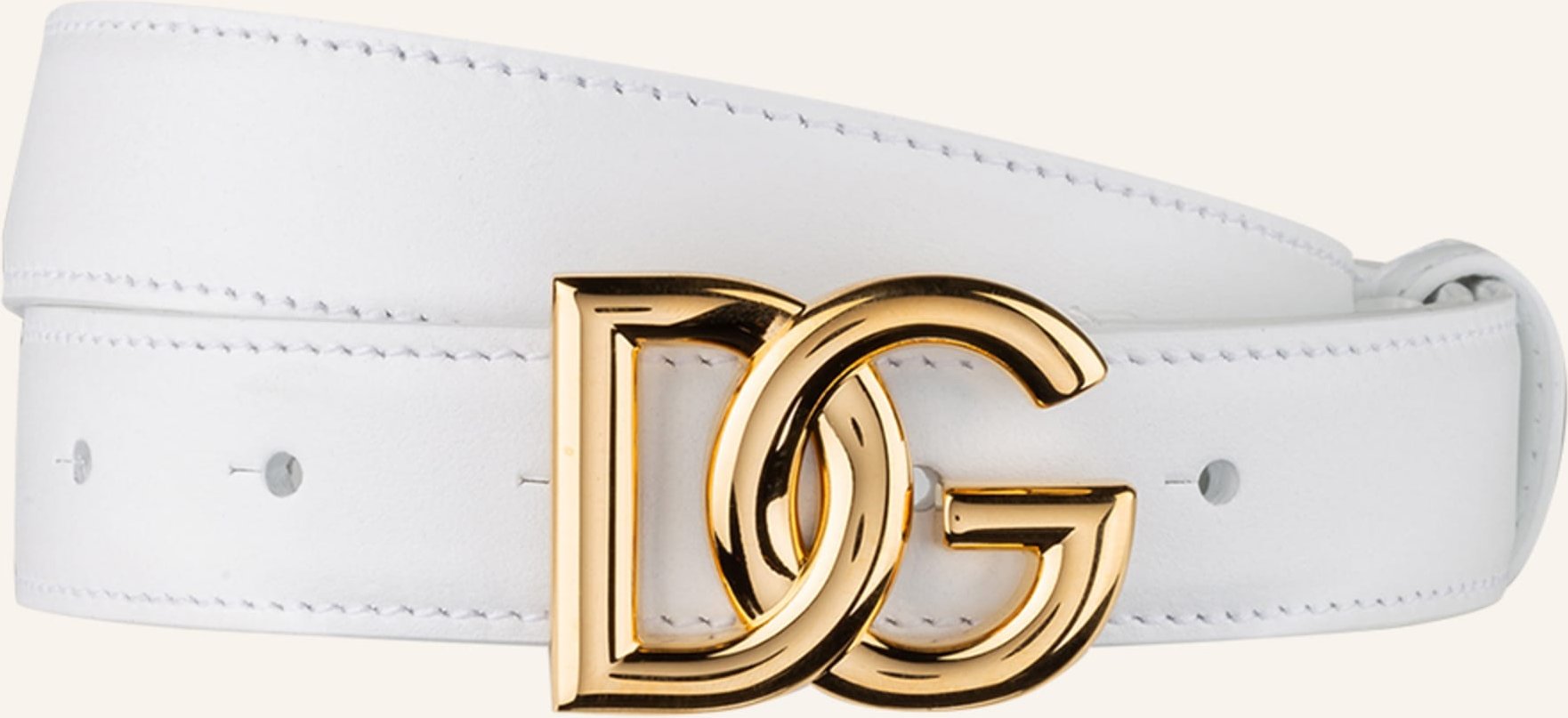 Dolce & Gabbana Ledergürtel weiss